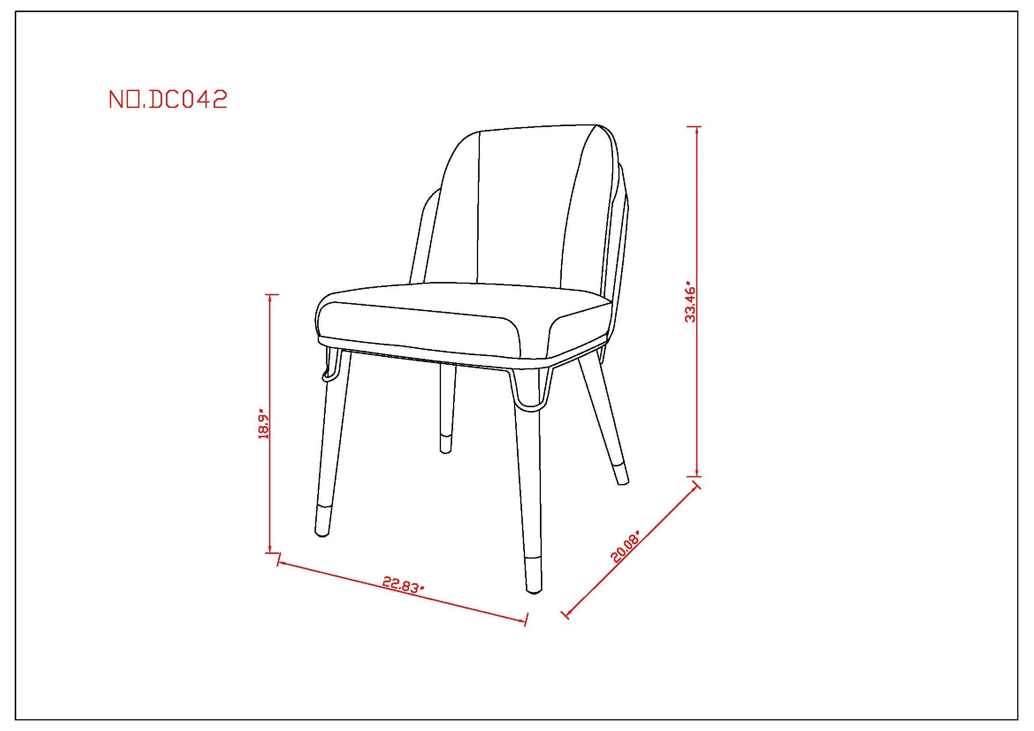 Estelle Dining Chair in Cream and Black - Image 3