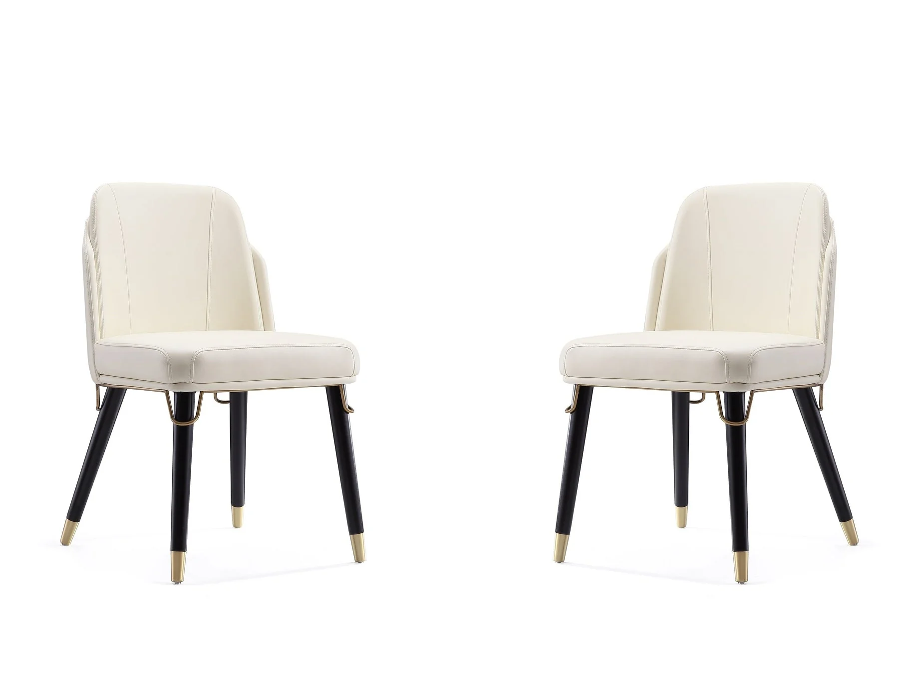 Estelle Dining Chair in Cream and Black (set of 2)