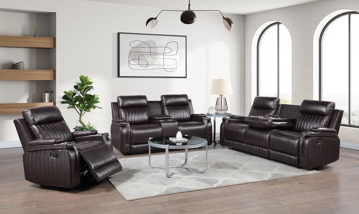 Ethan Brown 3-Piece Reclining Living Room Set