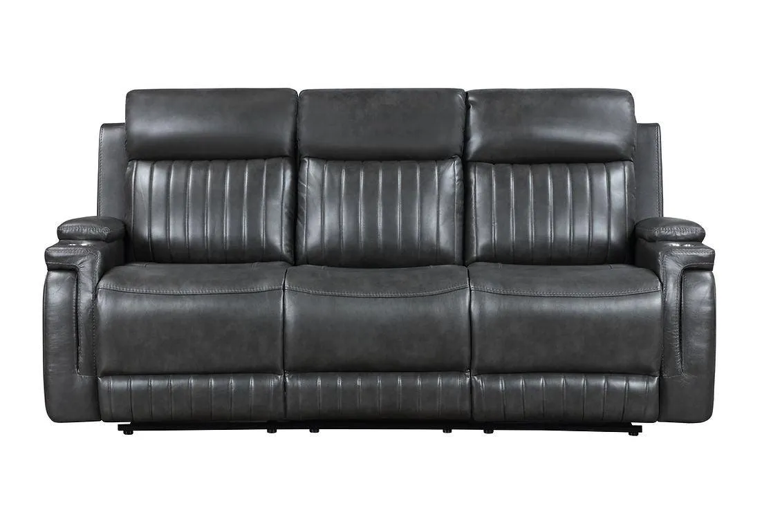 Ethan Dark Grey 3-Piece Reclining Living Room Set - Image 3