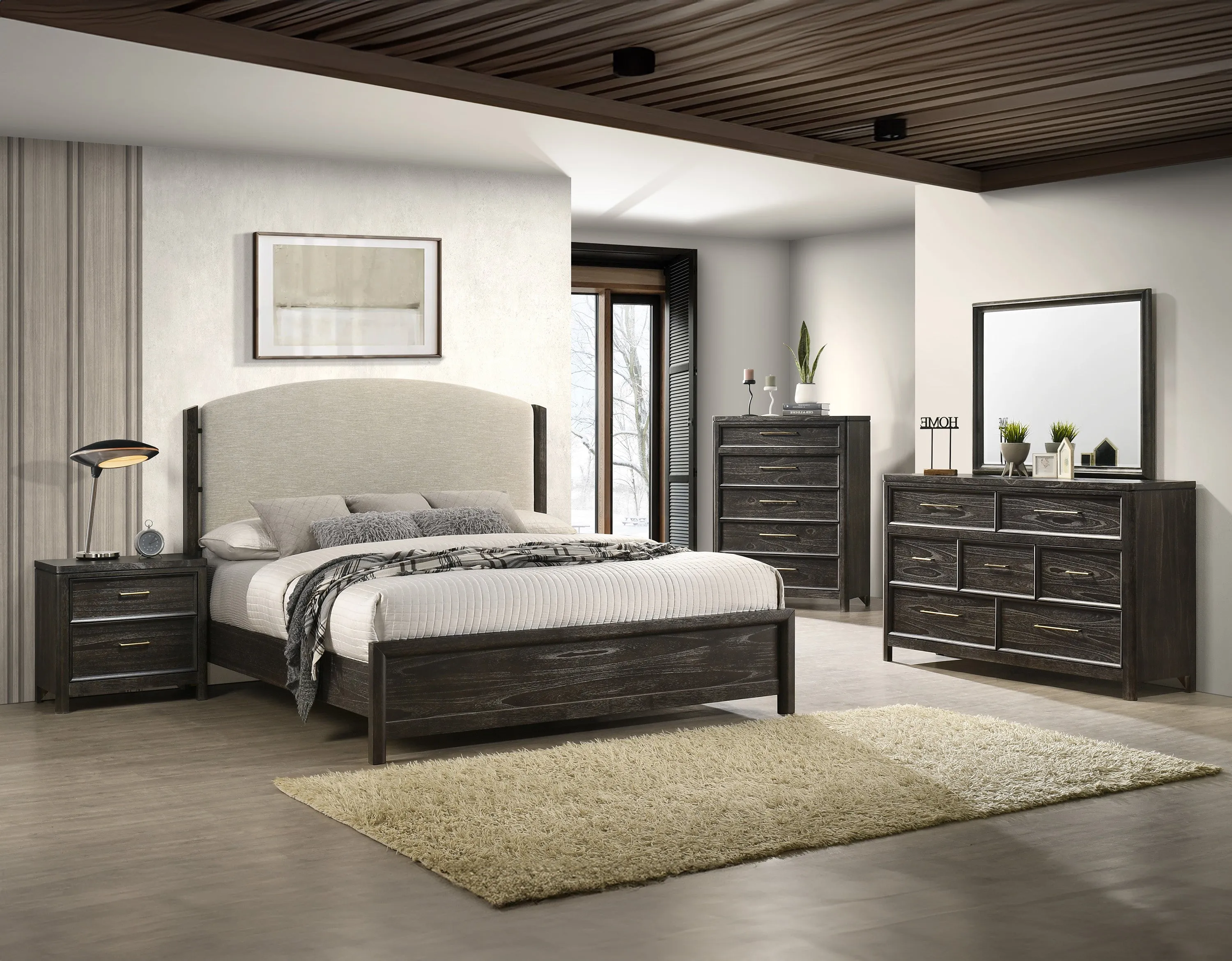 Ethel Dark Brown Panel Bedroom Set - Image 2