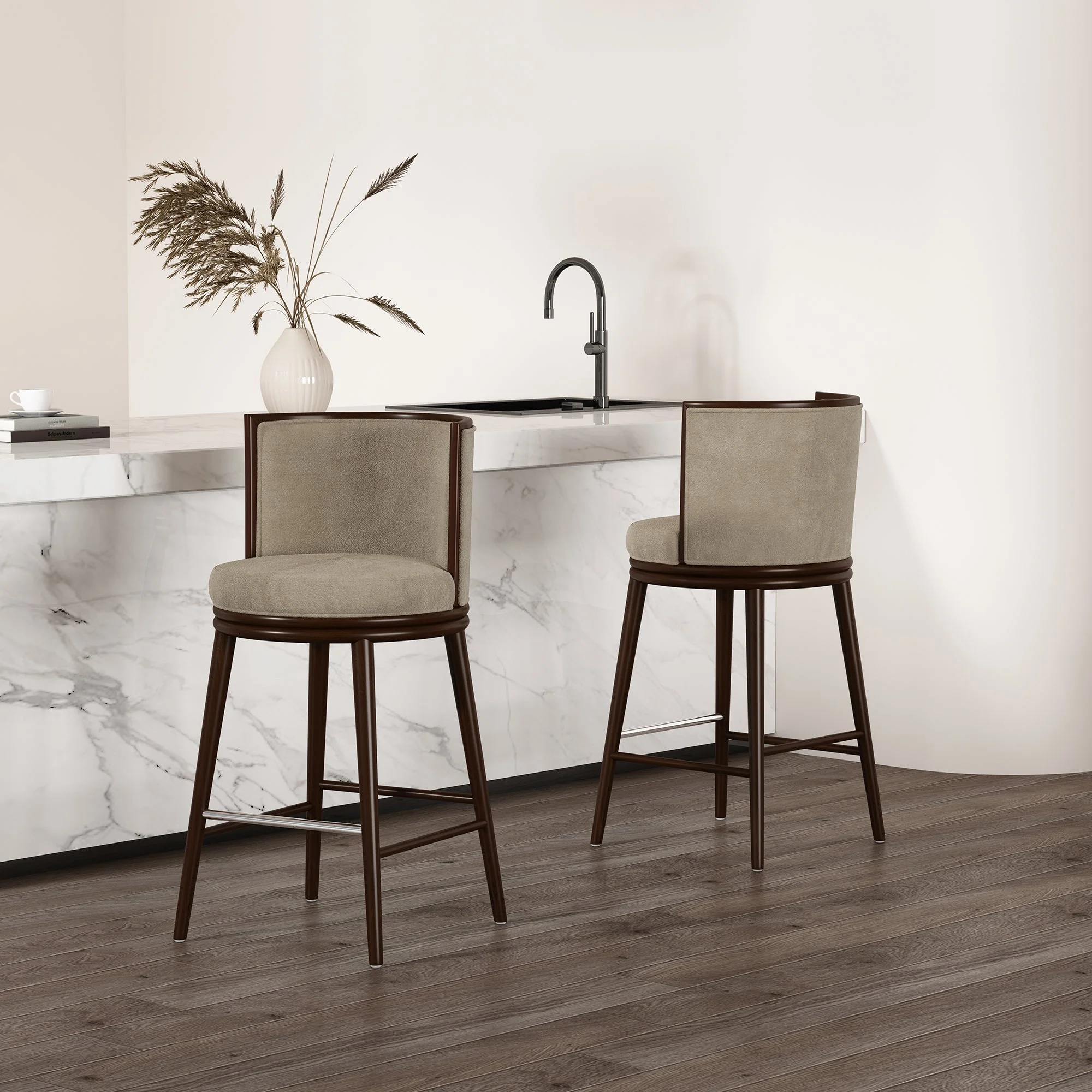 Evalyn Barstool in Natural (set of 2) - Image 2