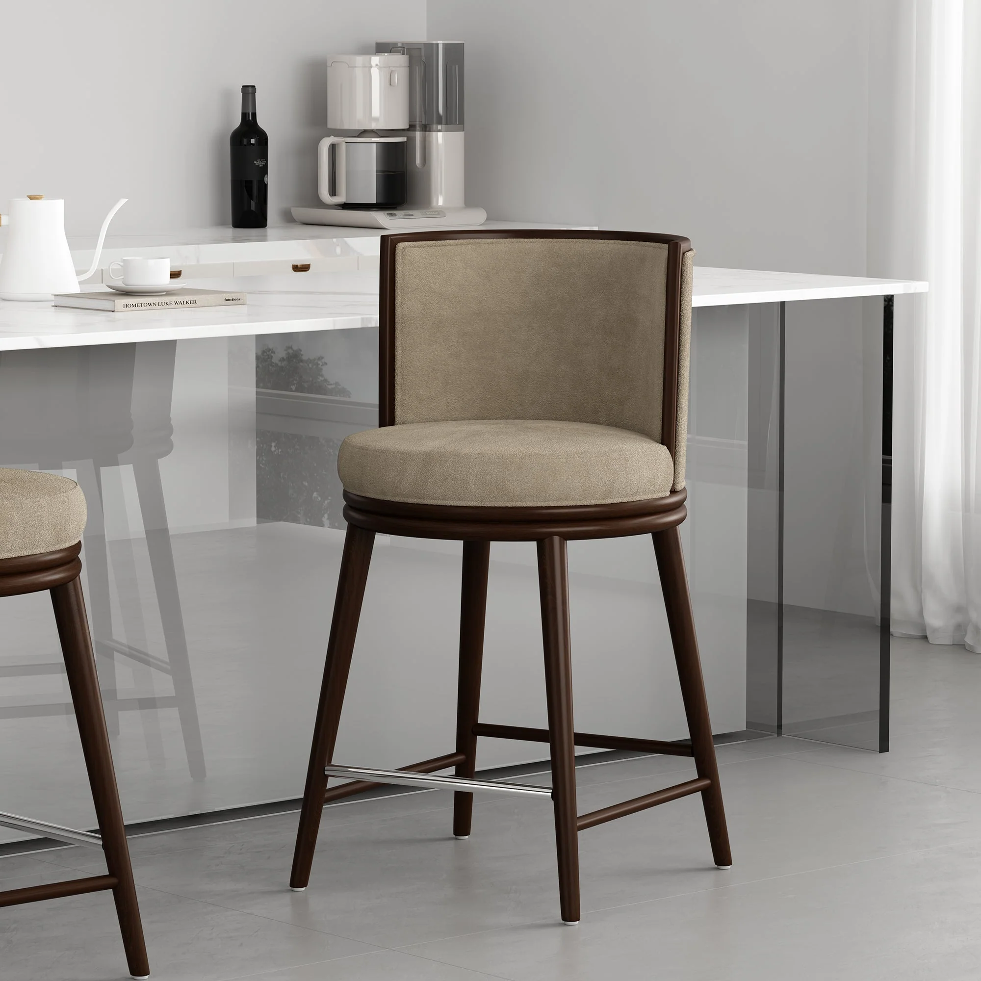 Evalyn Counter Stool in Natural - Image 2