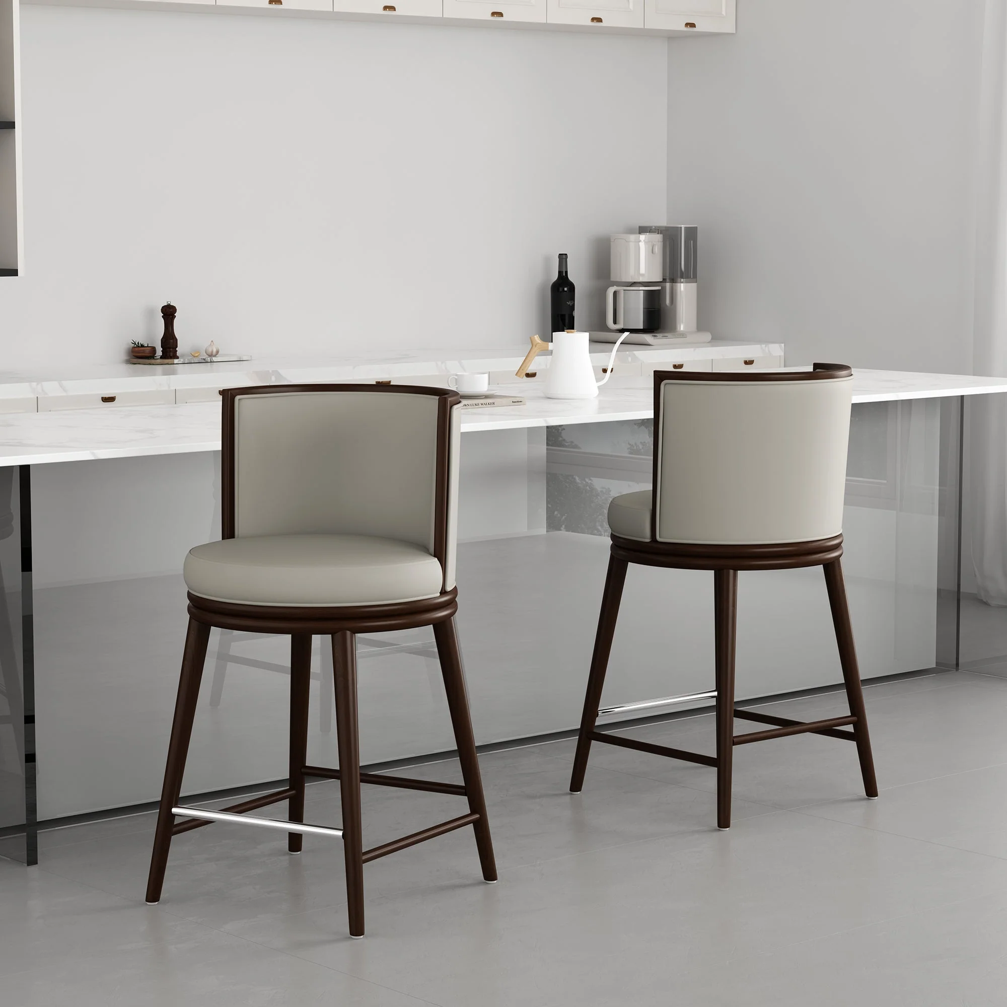 Evalyn Counter Stool in Stone (set of 2) - Image 2