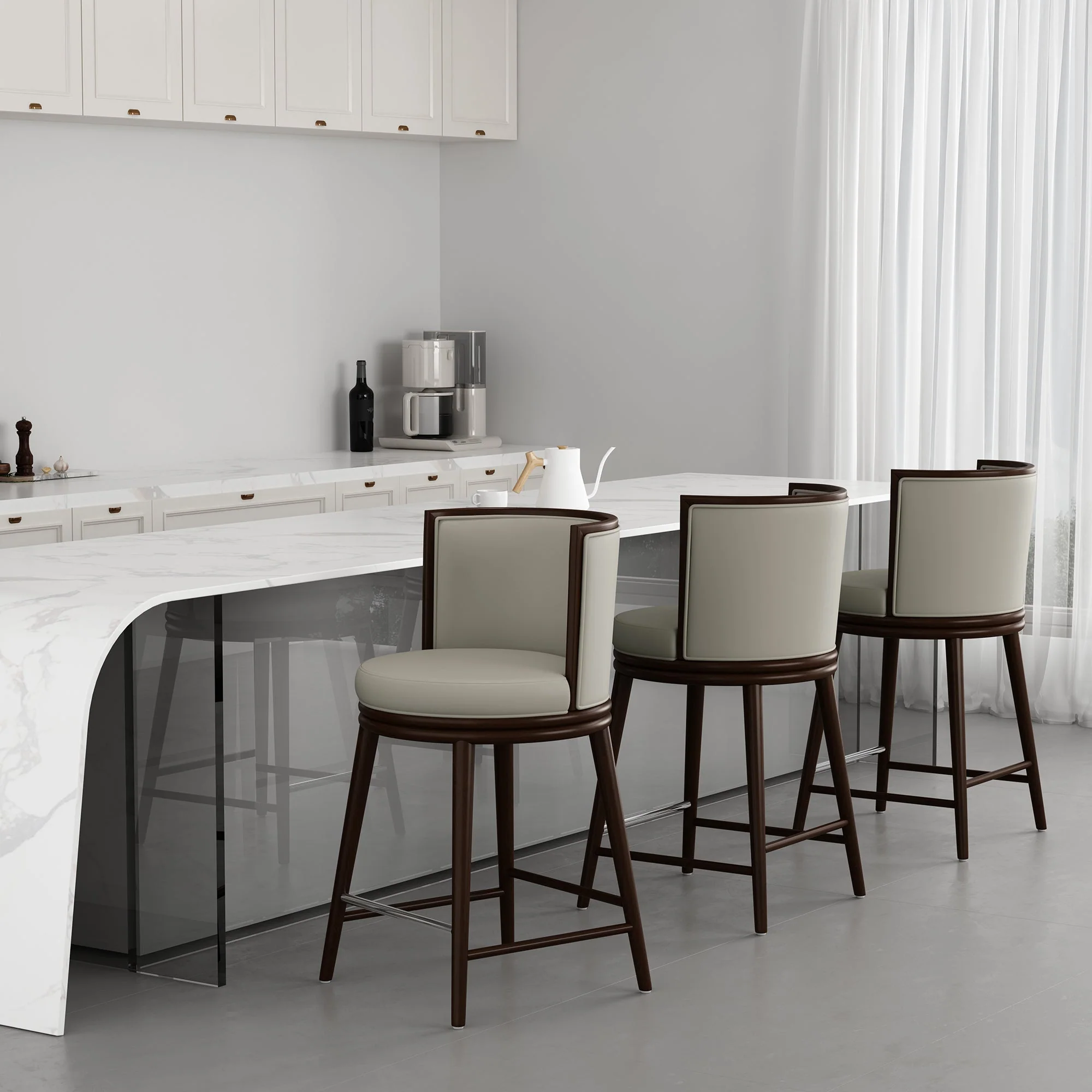 Evalyn Counter Stool in Stone (set of 3) - Image 2