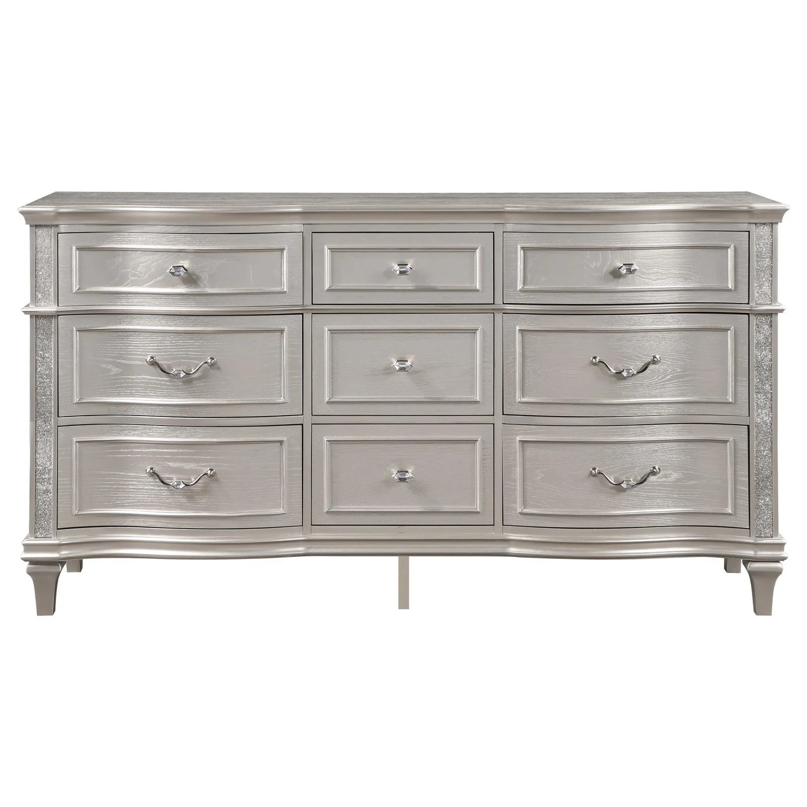Evangeline Silver Oak 9-Drawer Dresser - Image 3