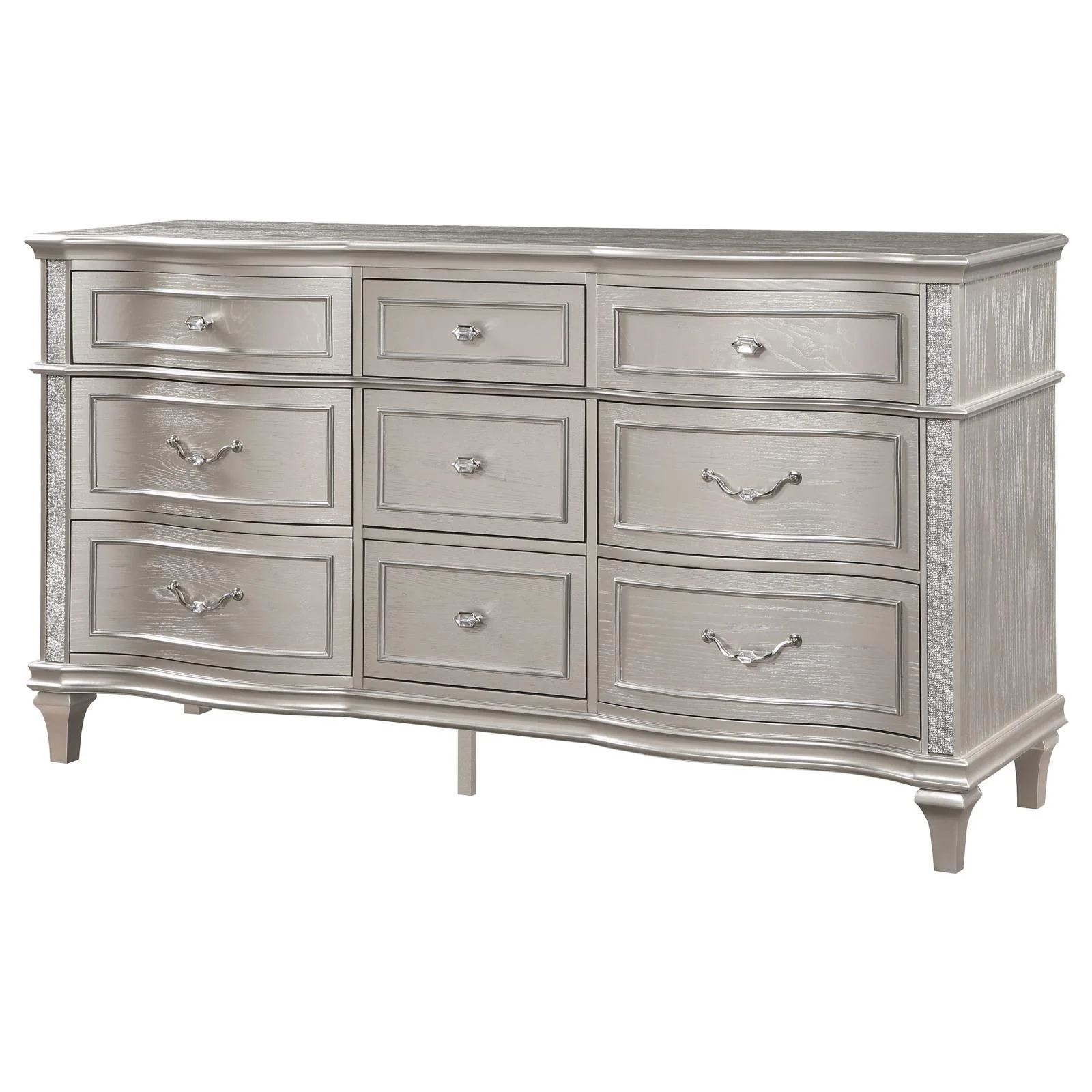 Evangeline Silver Oak 9-Drawer Dresser - Image 4