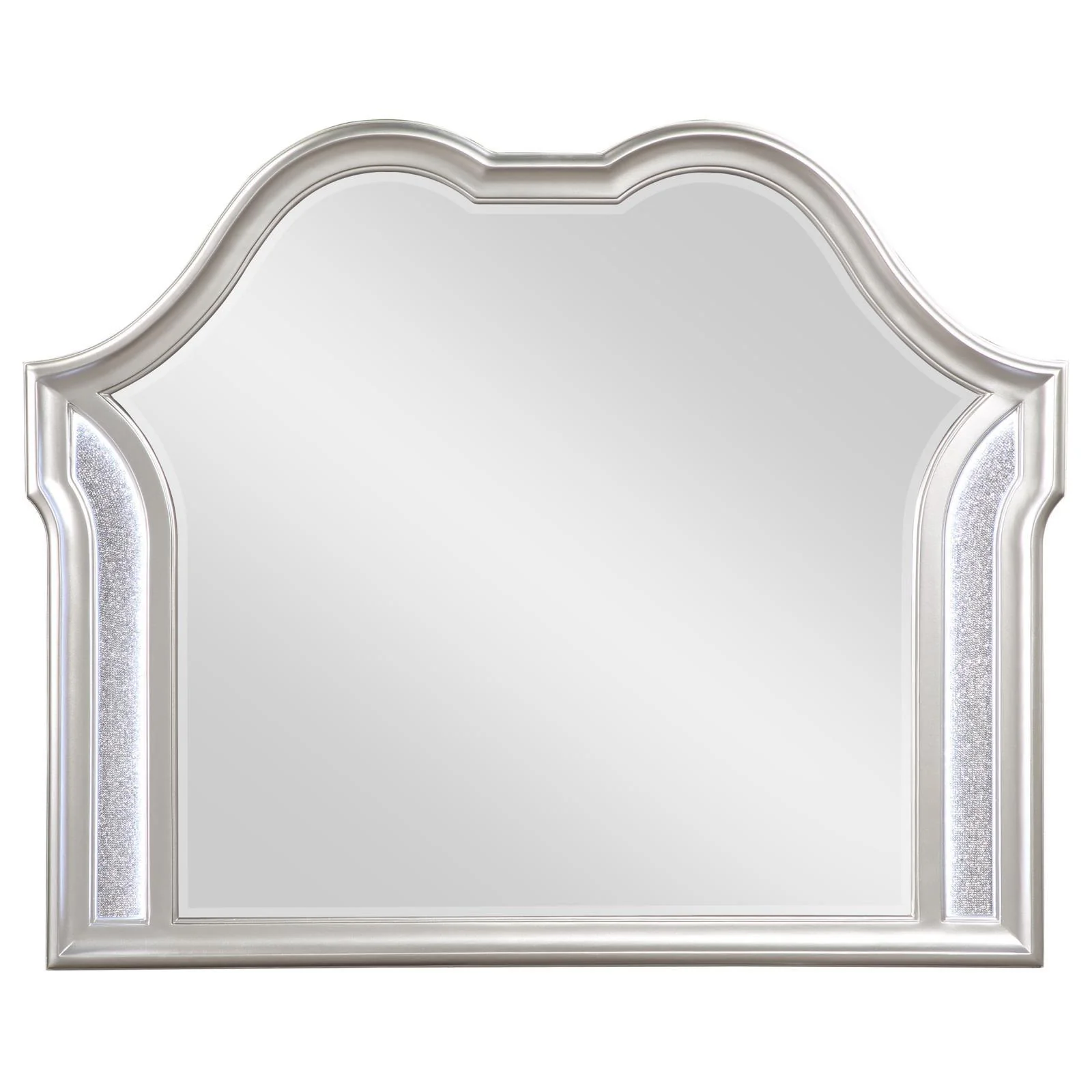 Evangeline Silver Oak Camel Top Dresser Mirror - Image 2