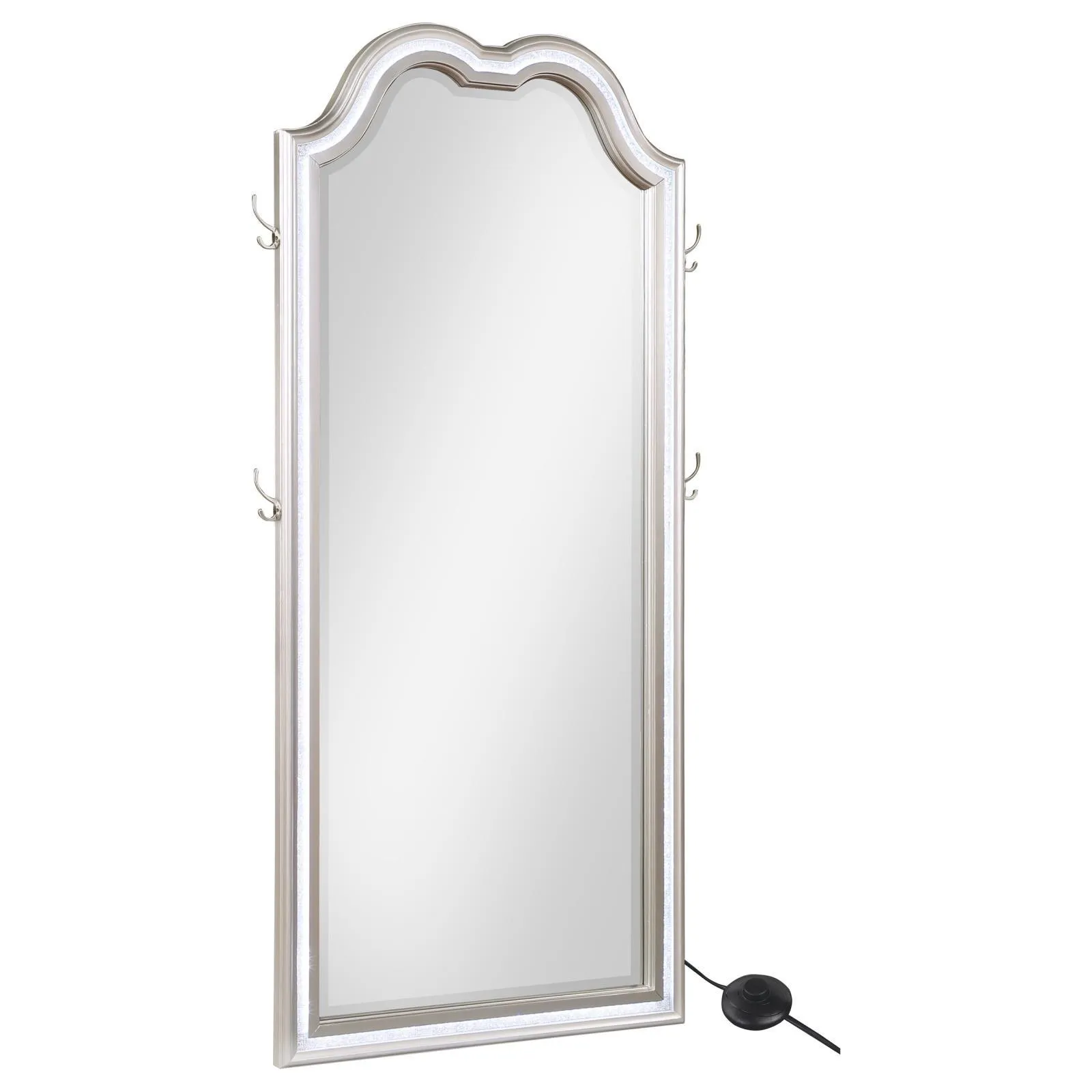 Evangeline Silver Oak Full Length LED Floor Mirror - Image 10