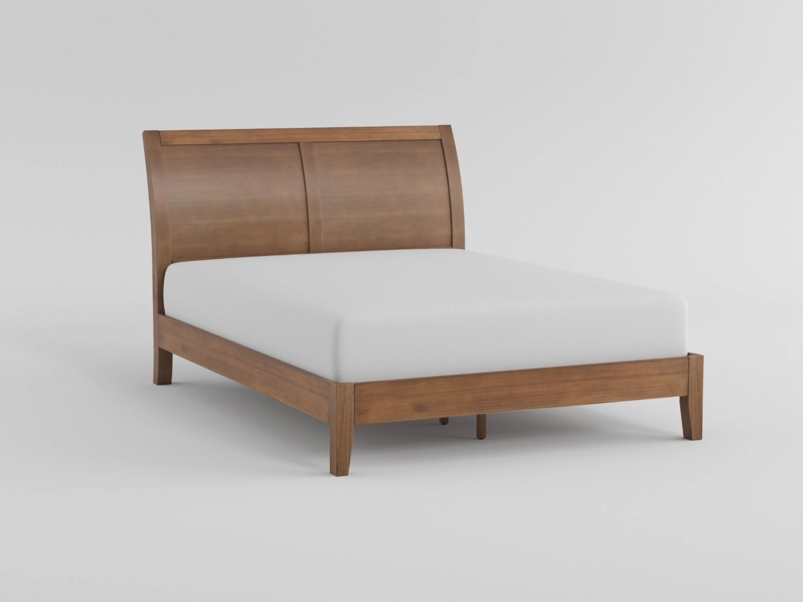 Evans Wire Brushed Light Brown California King Platform Bed - Image 2