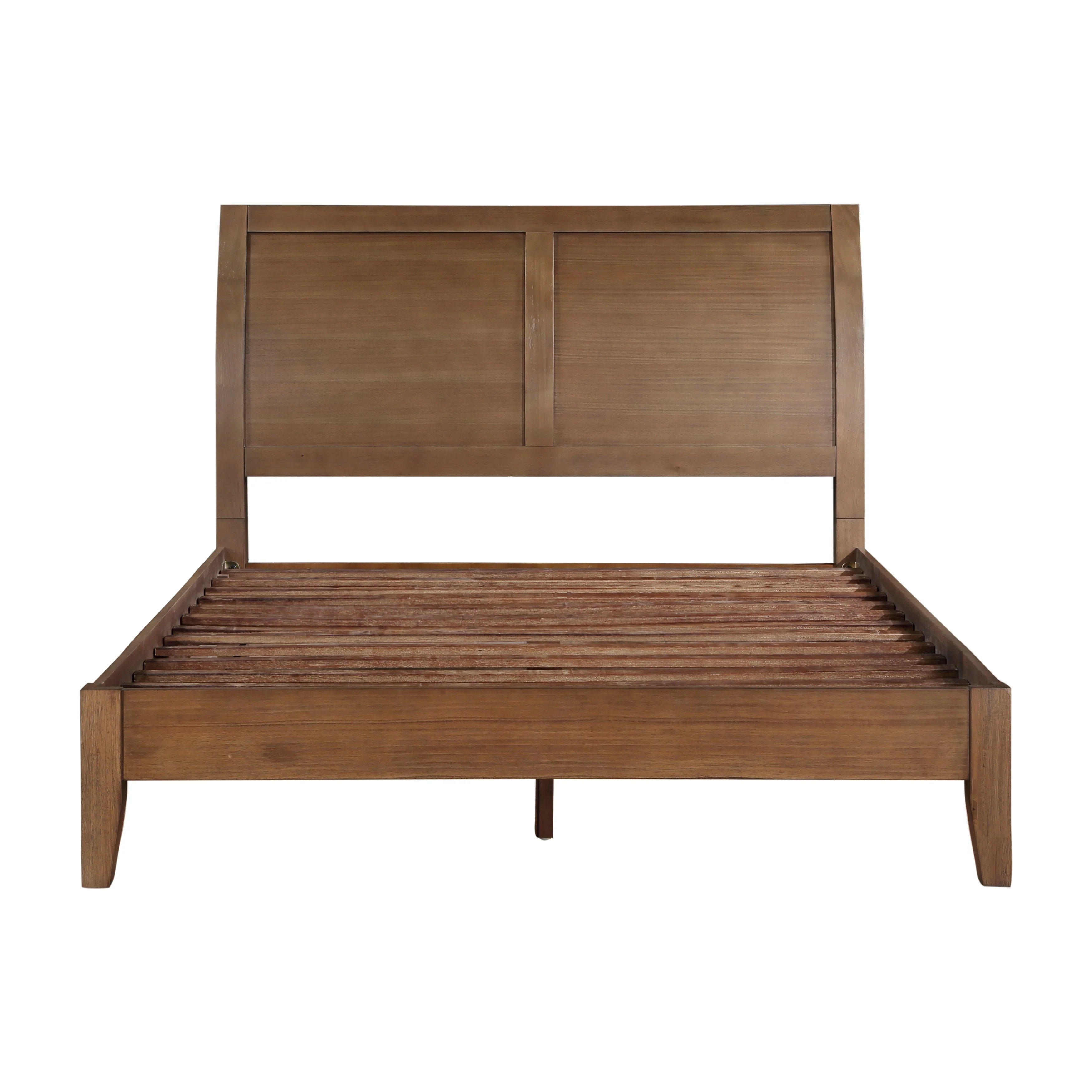 Evans Wire Brushed Light Brown California King Platform Bed - Image 3