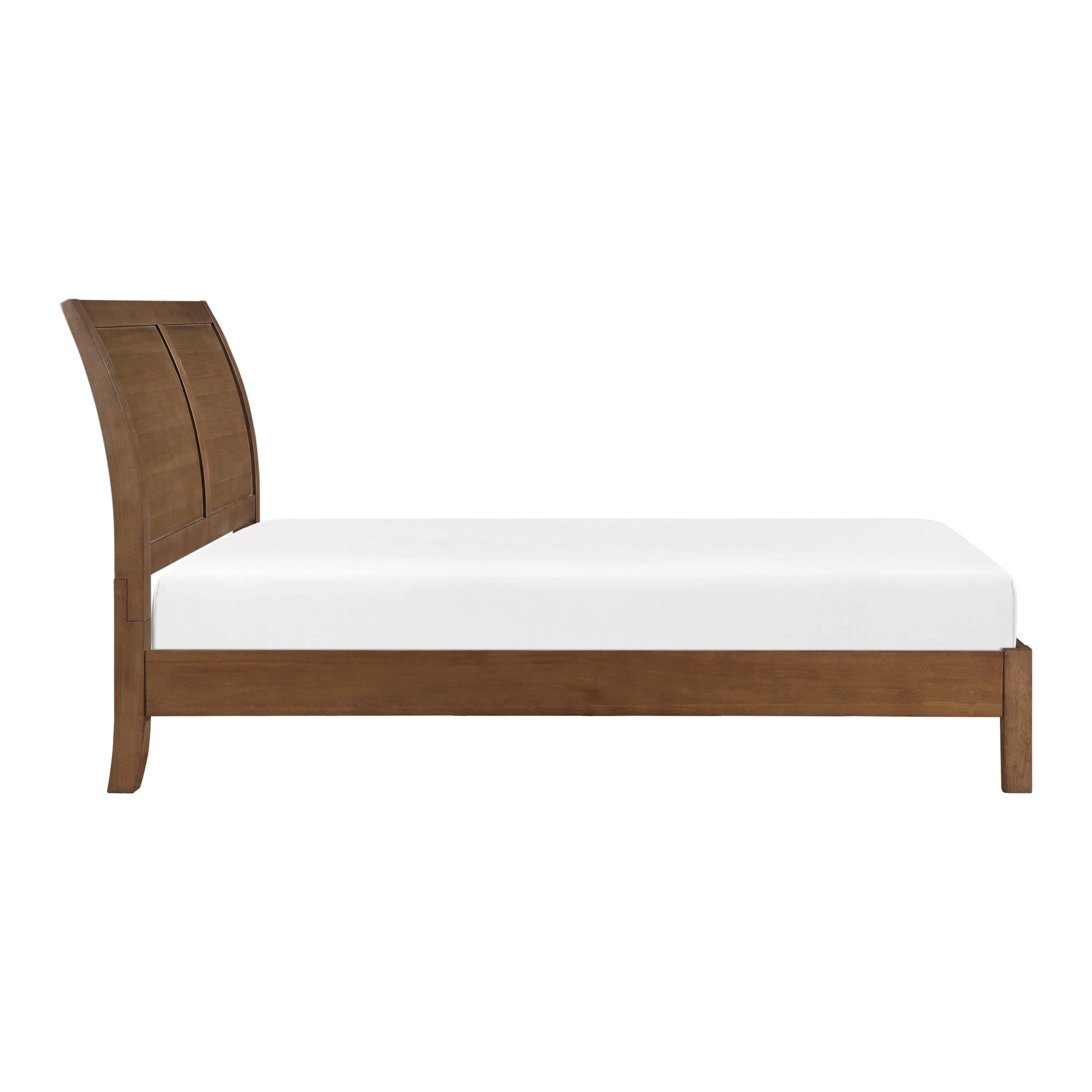 Evans Wire Brushed Light Brown California King Platform Bed - Image 6