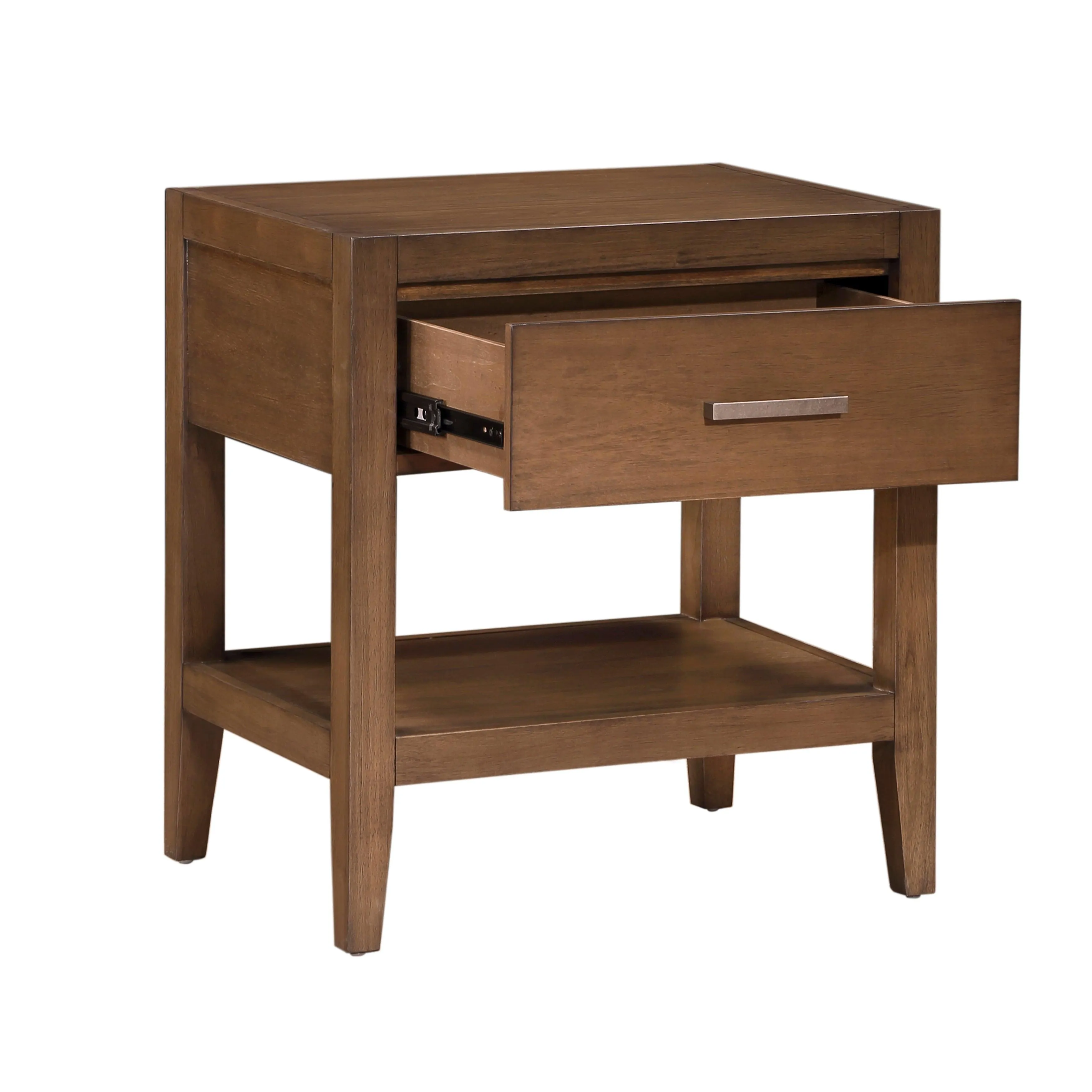 Evans Wire Brushed Light Brown Nightstand - Image 3