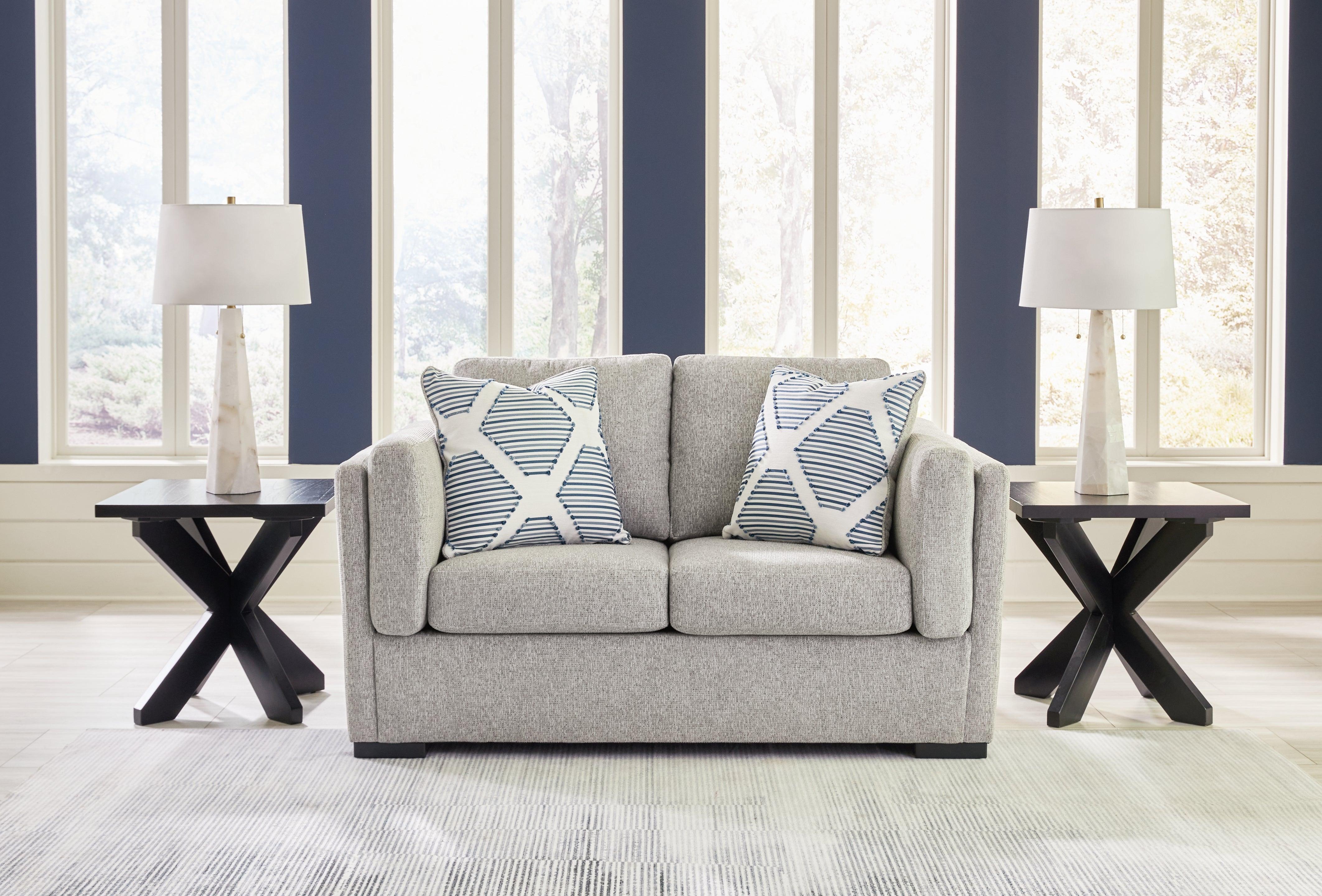 Evansley Pewter Loveseat - Image 7