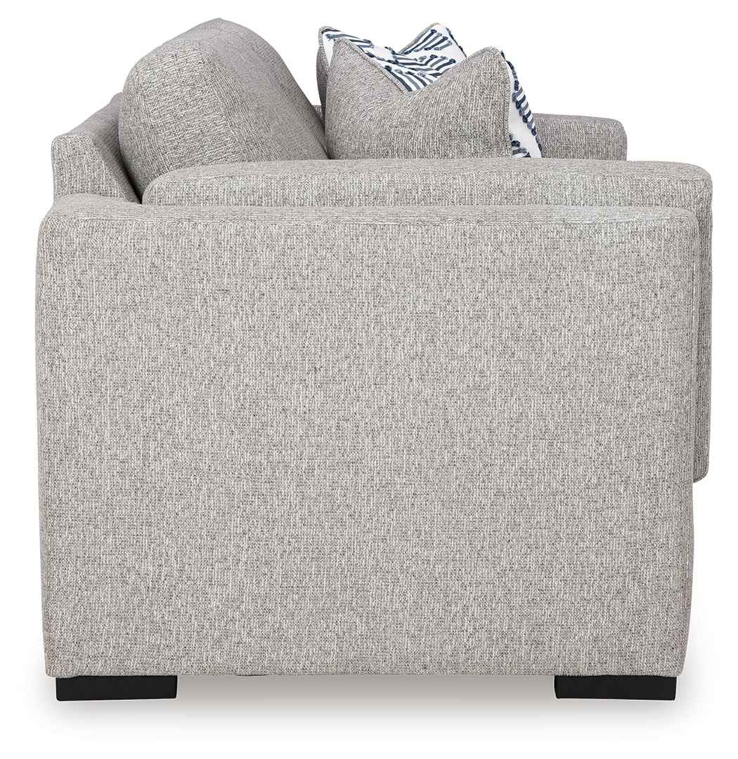 Evansley Sofa, Loveseat, Chair and Ottoman in Pewter - Image 12