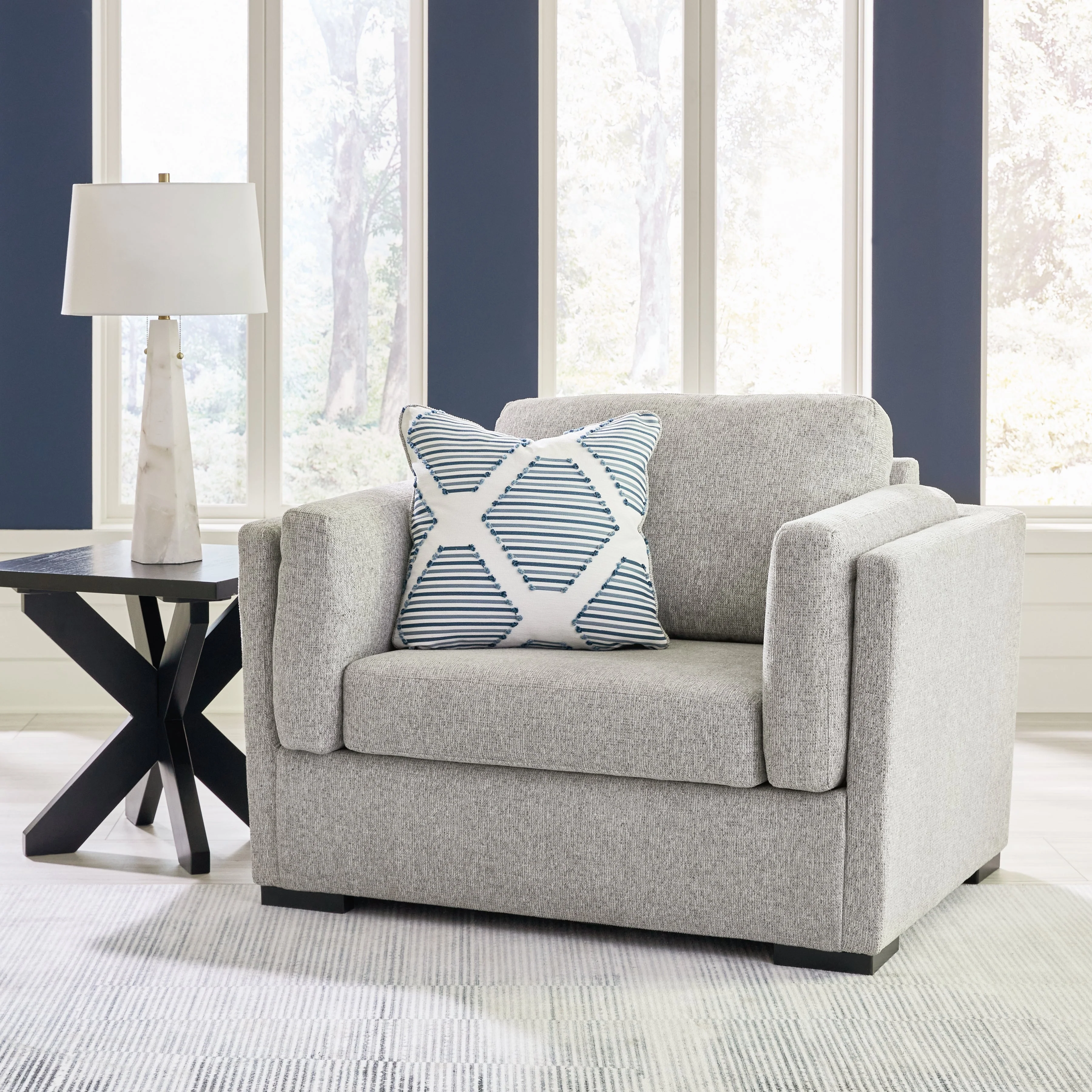 Evansley Sofa, Loveseat, Chair and Ottoman in Pewter - Image 22