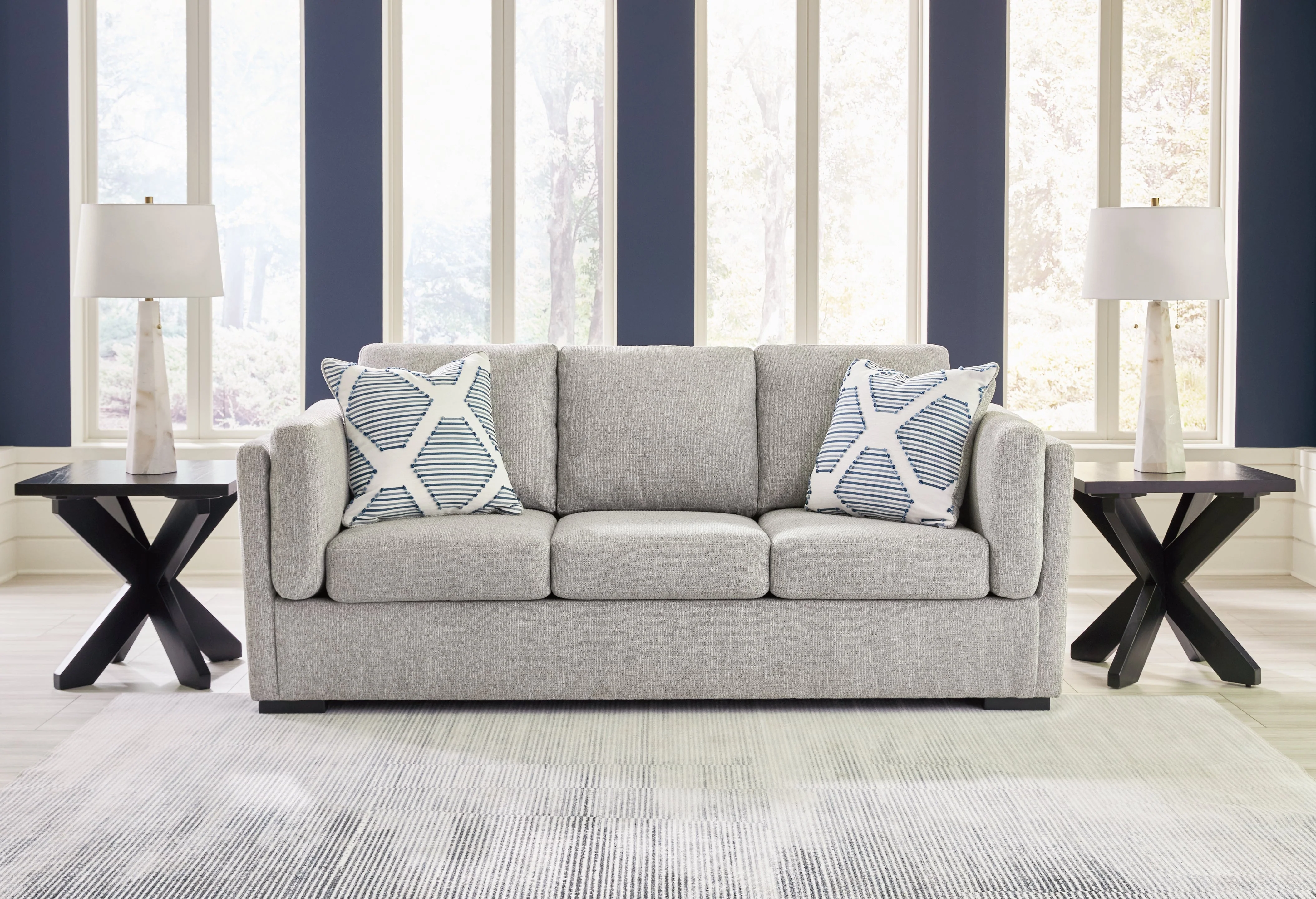 Evansley Sofa, Loveseat, Chair and Ottoman in Pewter - Image 25
