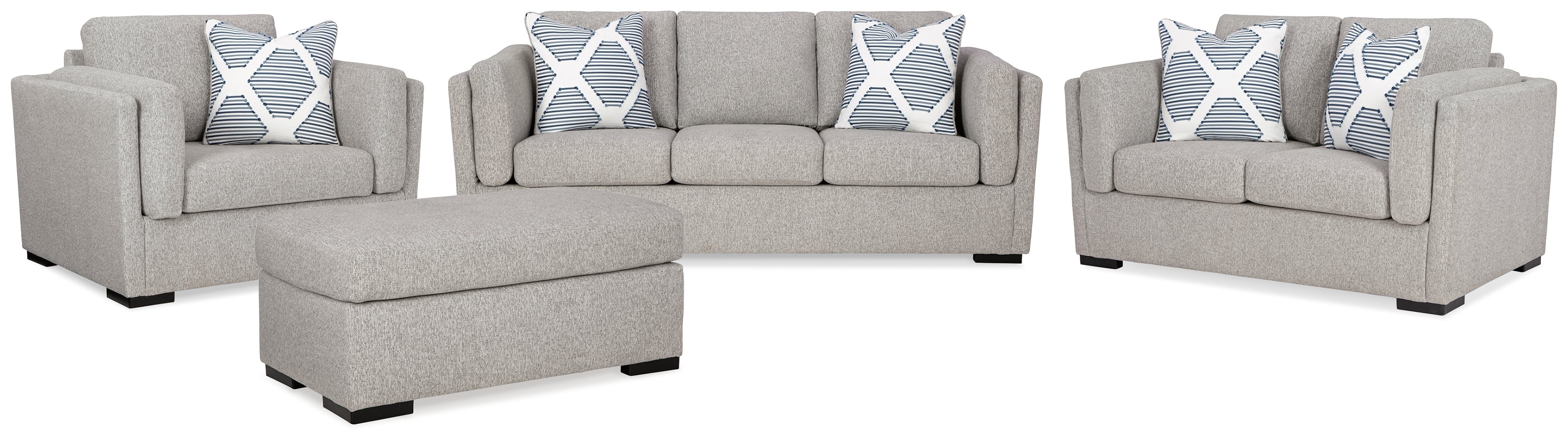 Evansley Sofa, Loveseat, Chair and Ottoman in Pewter - Image 28