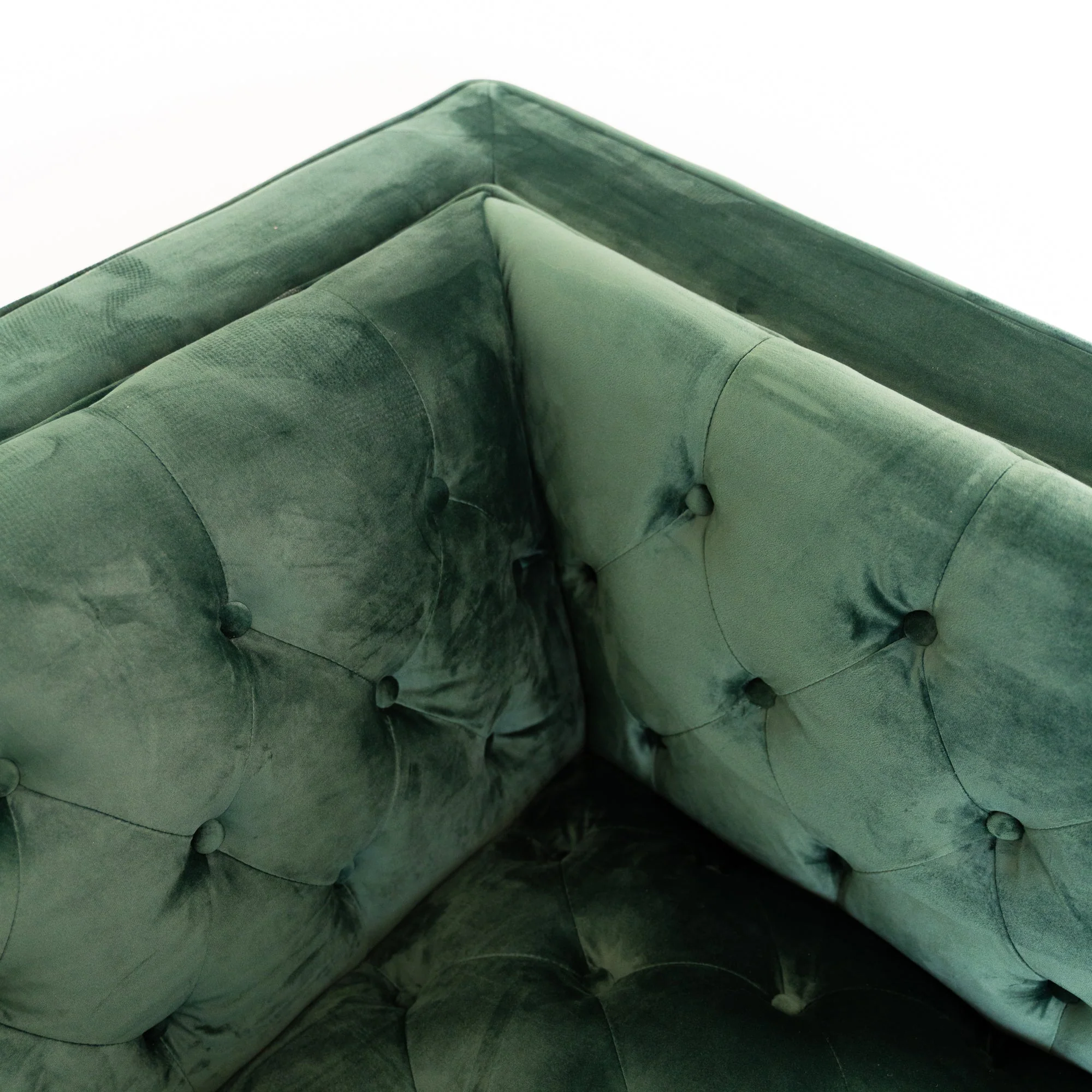 Evelyn Dark Green Velvet Lounge Chair - Image 6