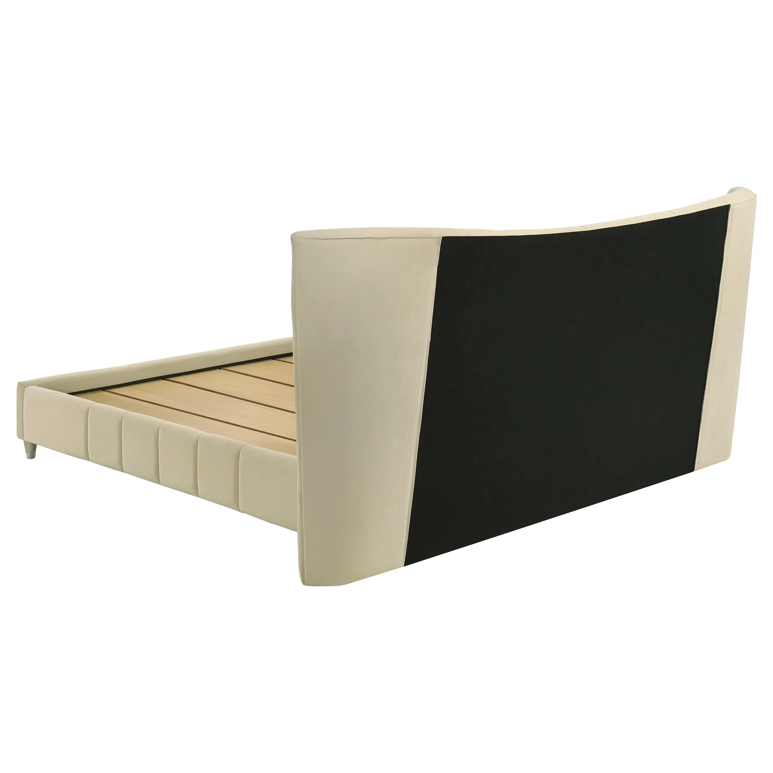 Evelyn Ivory Upholstered Eastern King Panel Platform Bed - Image 6