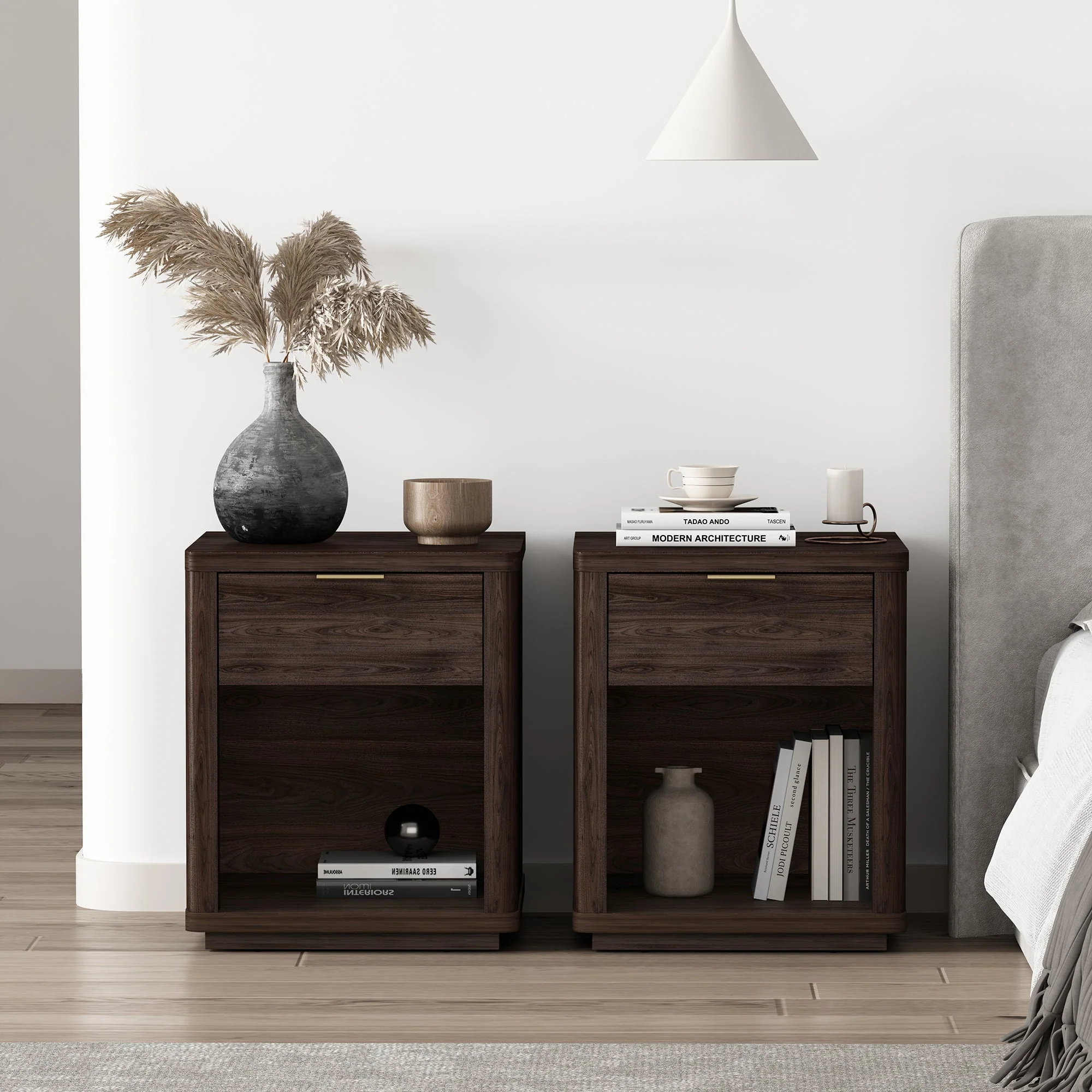 Evelyn Nightstand in Brown (set of 2) - Image 2