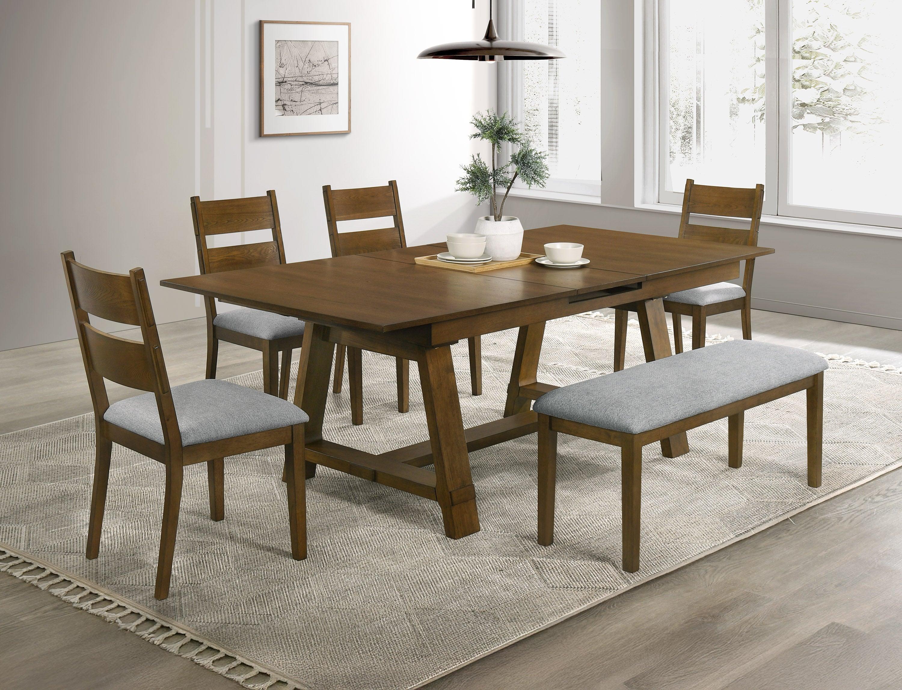 Everly Brown Dining Table - Image 4