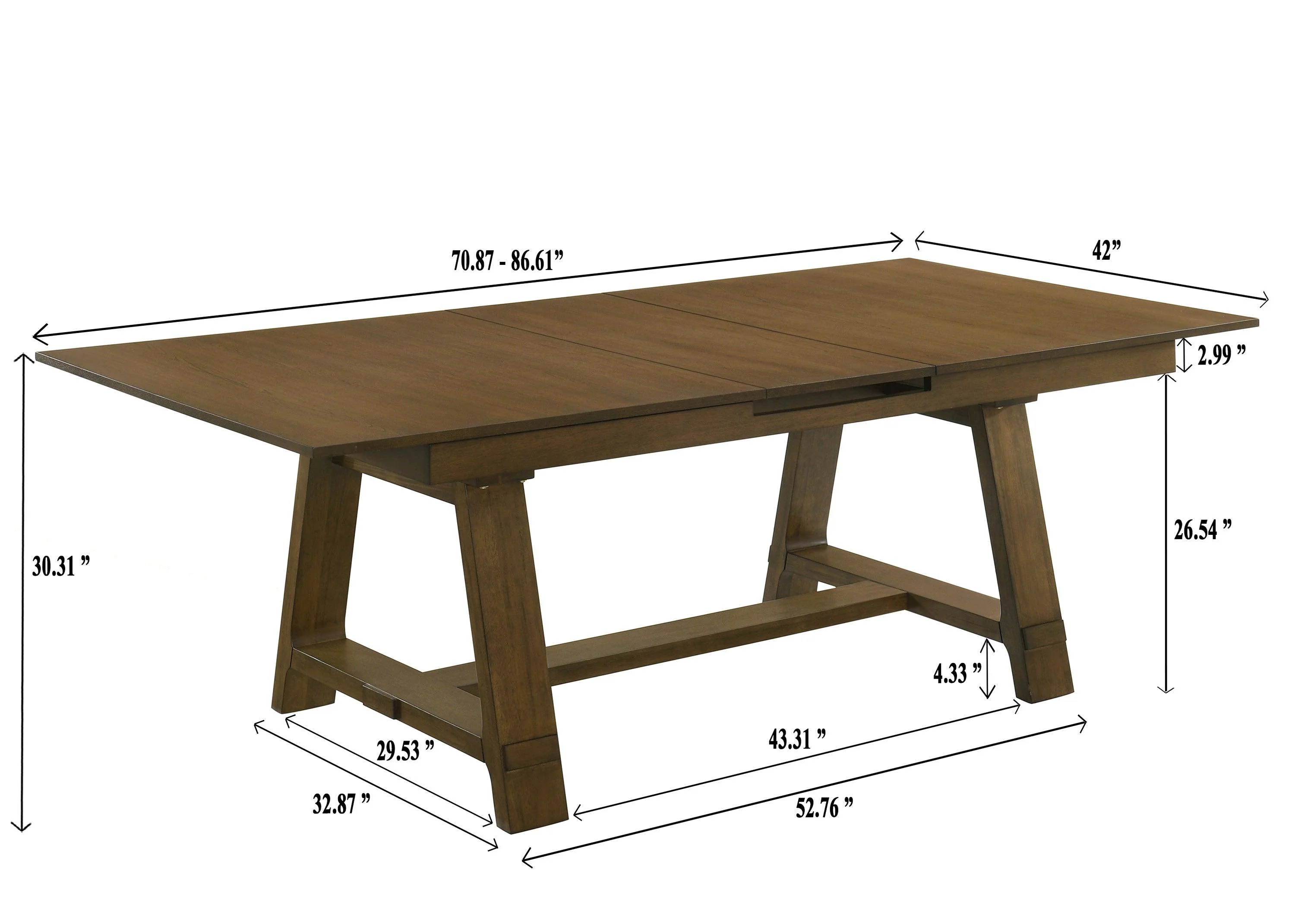 Everly Brown Dining Table - Image 5