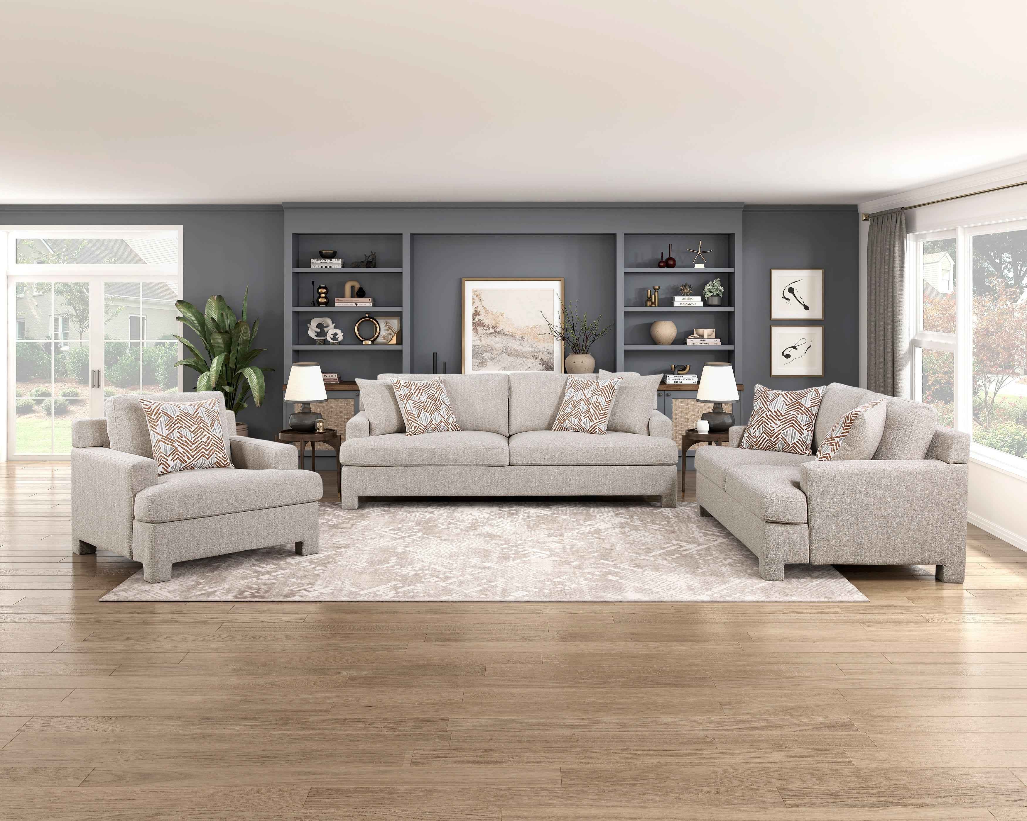 Everly Taupe Living Room Set