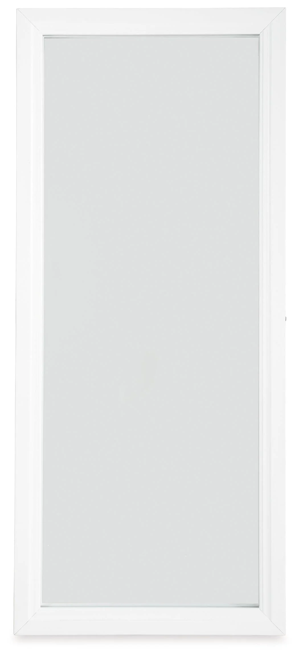 Evesen White Floor Standing Mirror/Storage