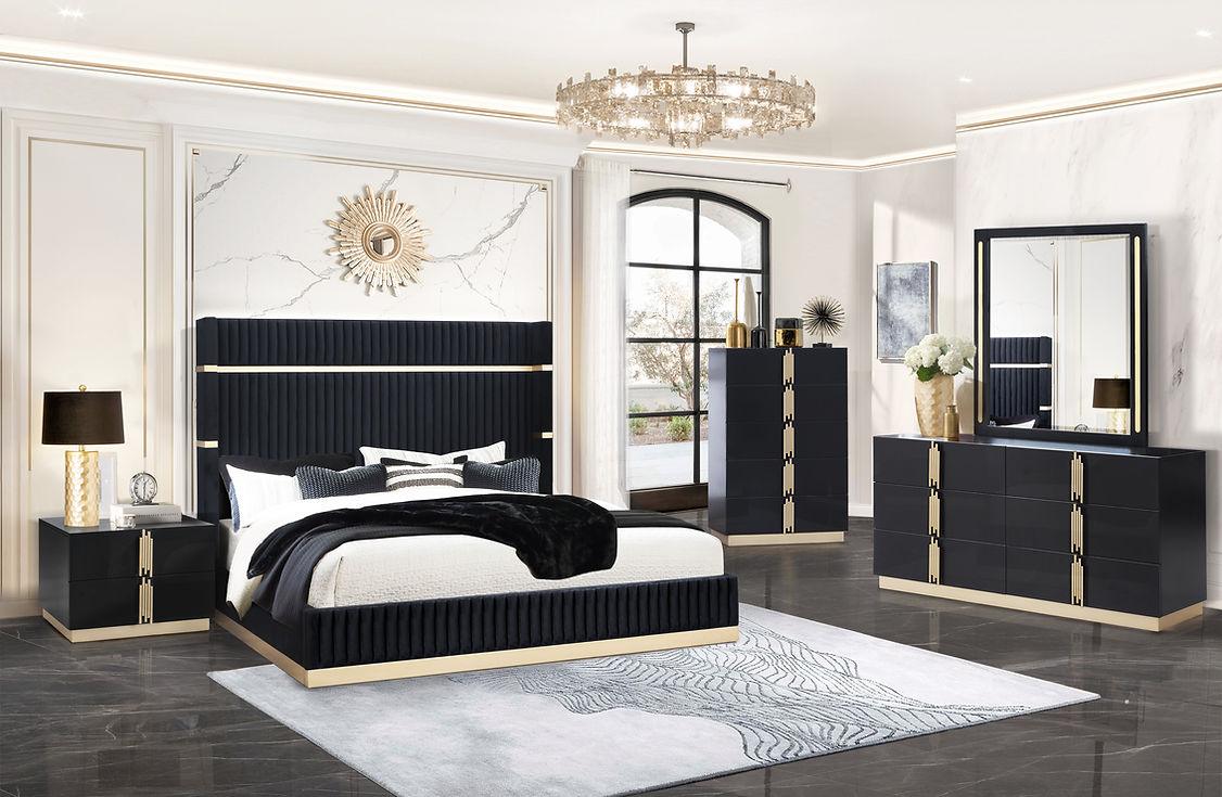 Evon Black Bedroom Set - Image 2