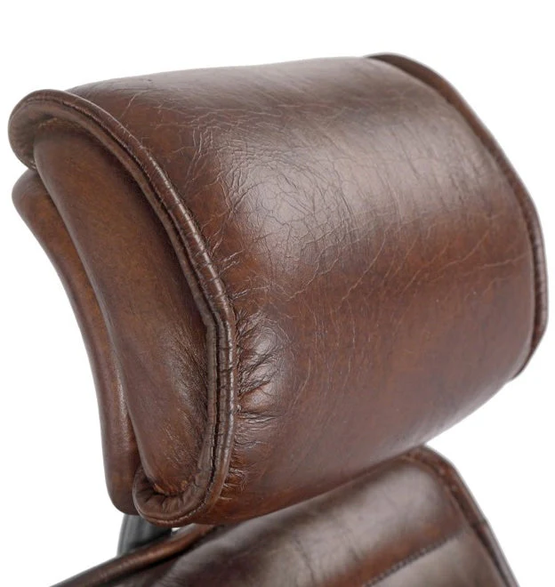 Executive Office Chair Dark Brown Leather - Image 3