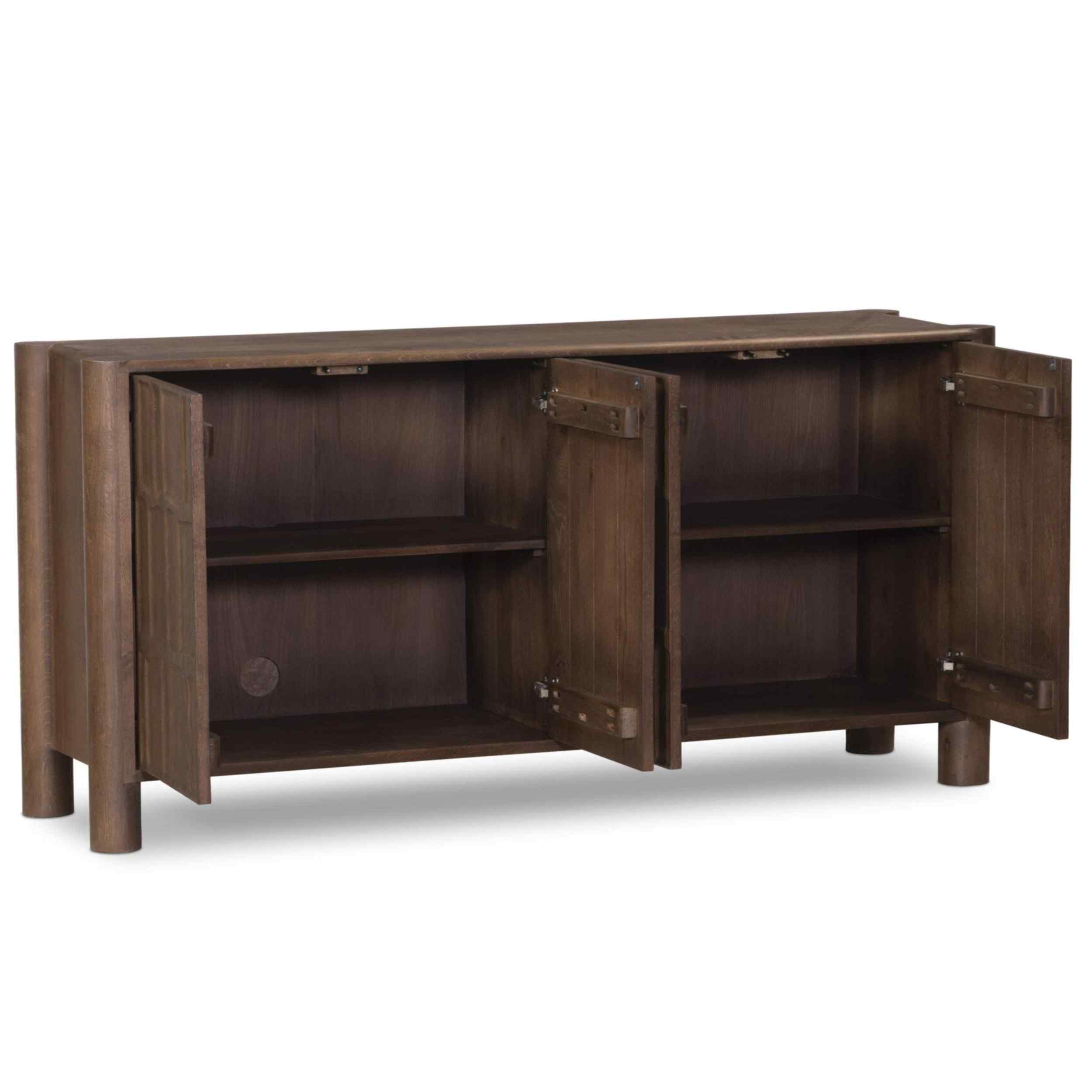 Ezri 4 Door Sideboard, Cocoa Oak By Fourhands - Image 5