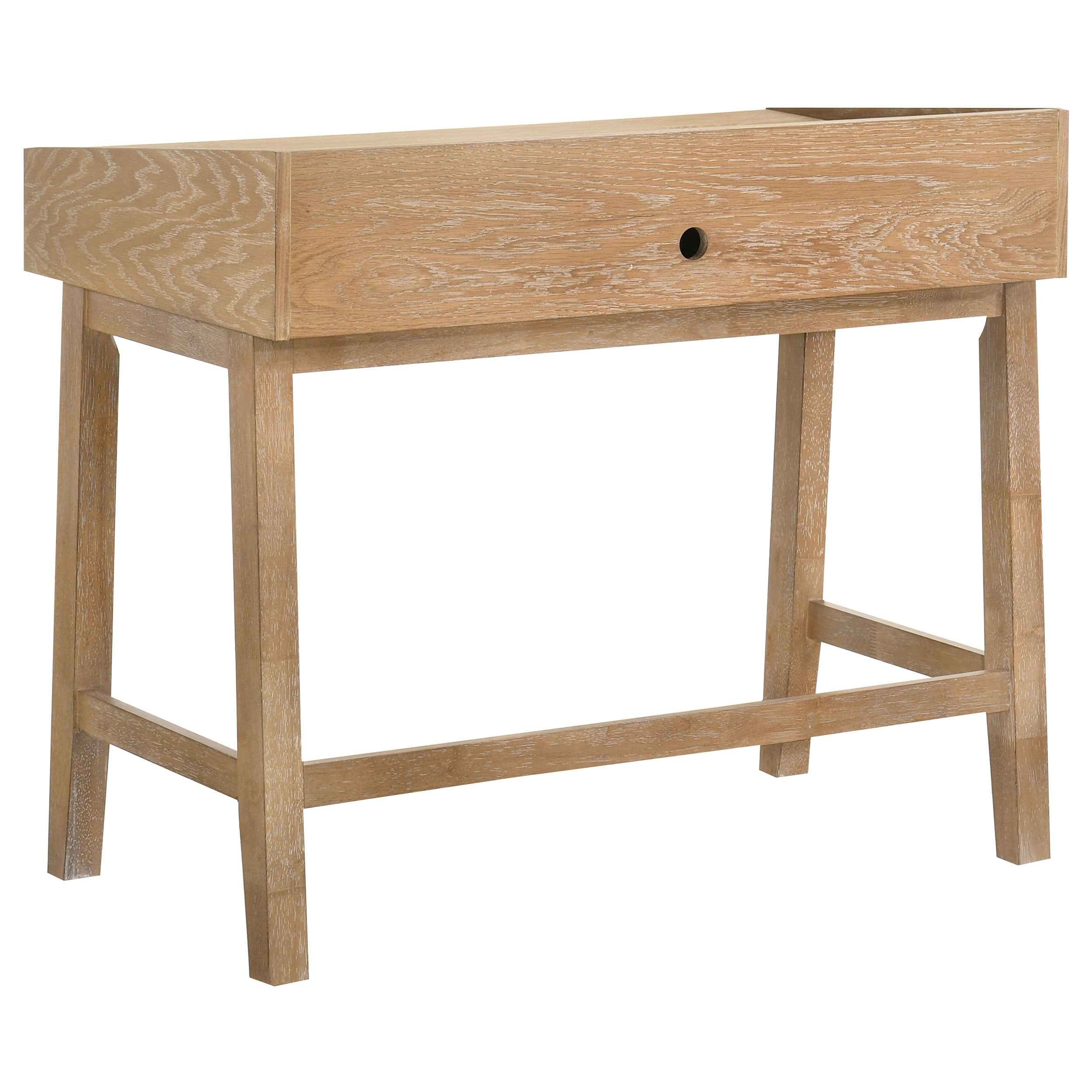Fabian Distressed Light Brown 38-inch Computer Desk with Keyboard Drawer - Image 7