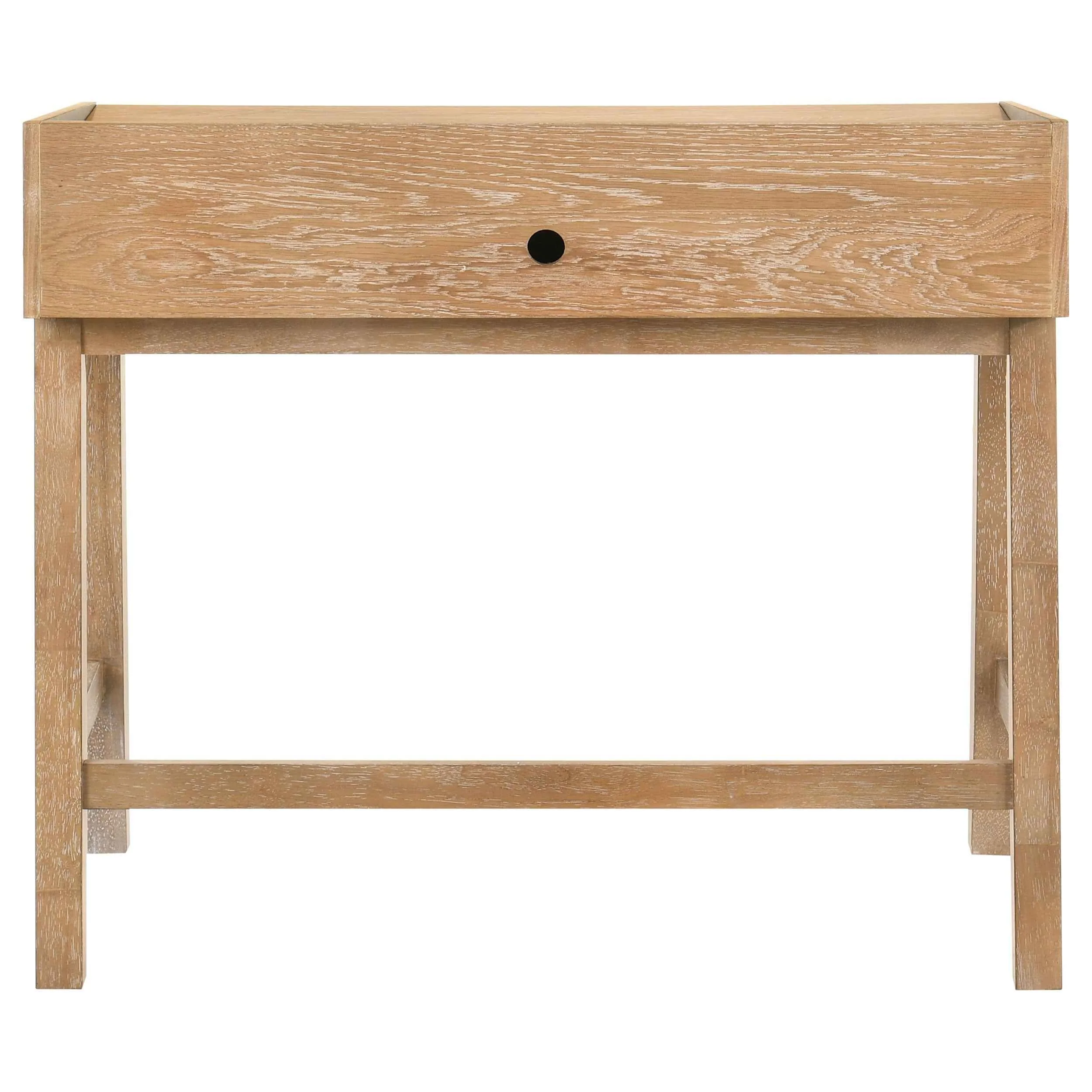 Fabian Distressed Light Brown 38-inch Computer Desk with Keyboard Drawer - Image 8