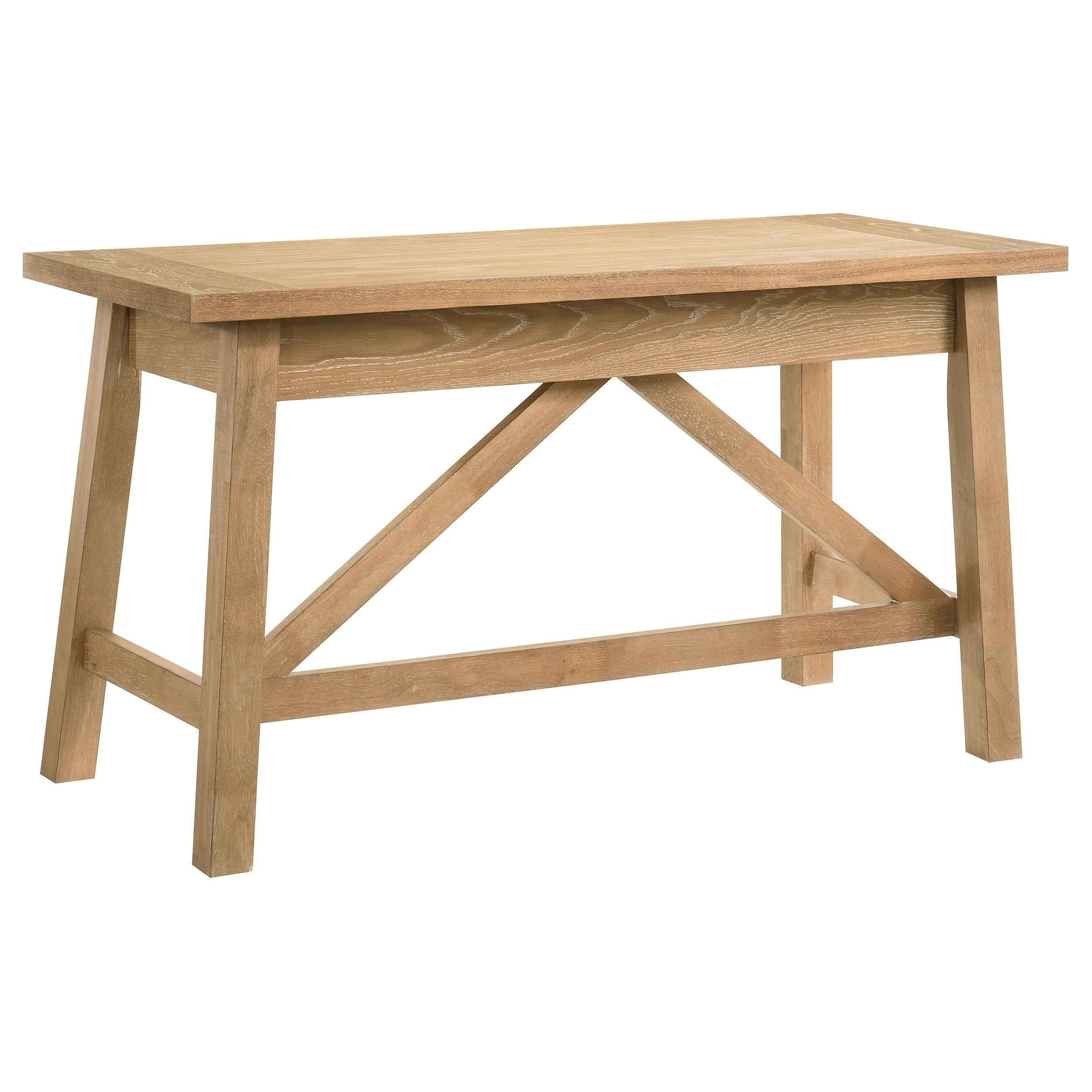 Fabian Distressed Light Brown 54-inch 2-drawer Computer Writing Desk - Image 7