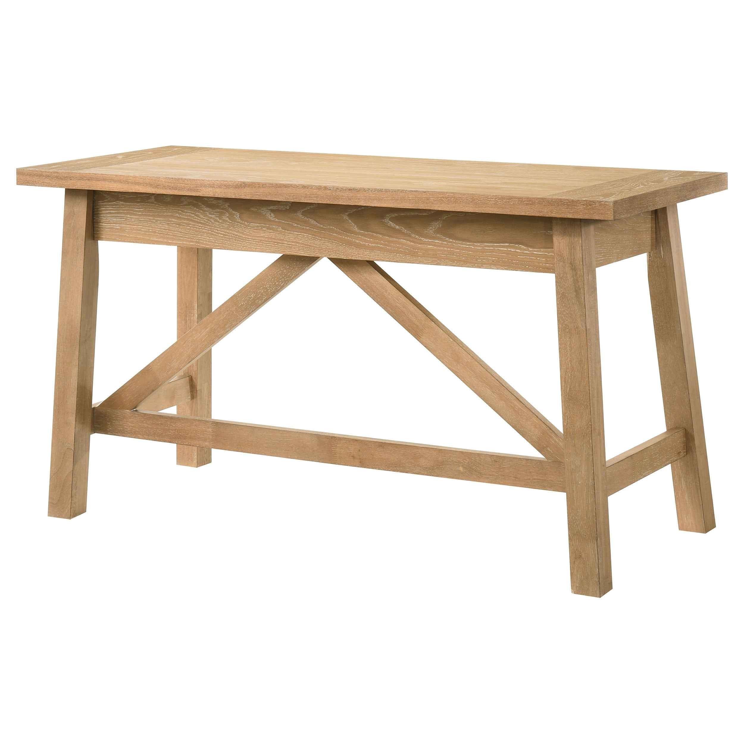 Fabian Distressed Light Brown 54-inch 2-drawer Computer Writing Desk - Image 9