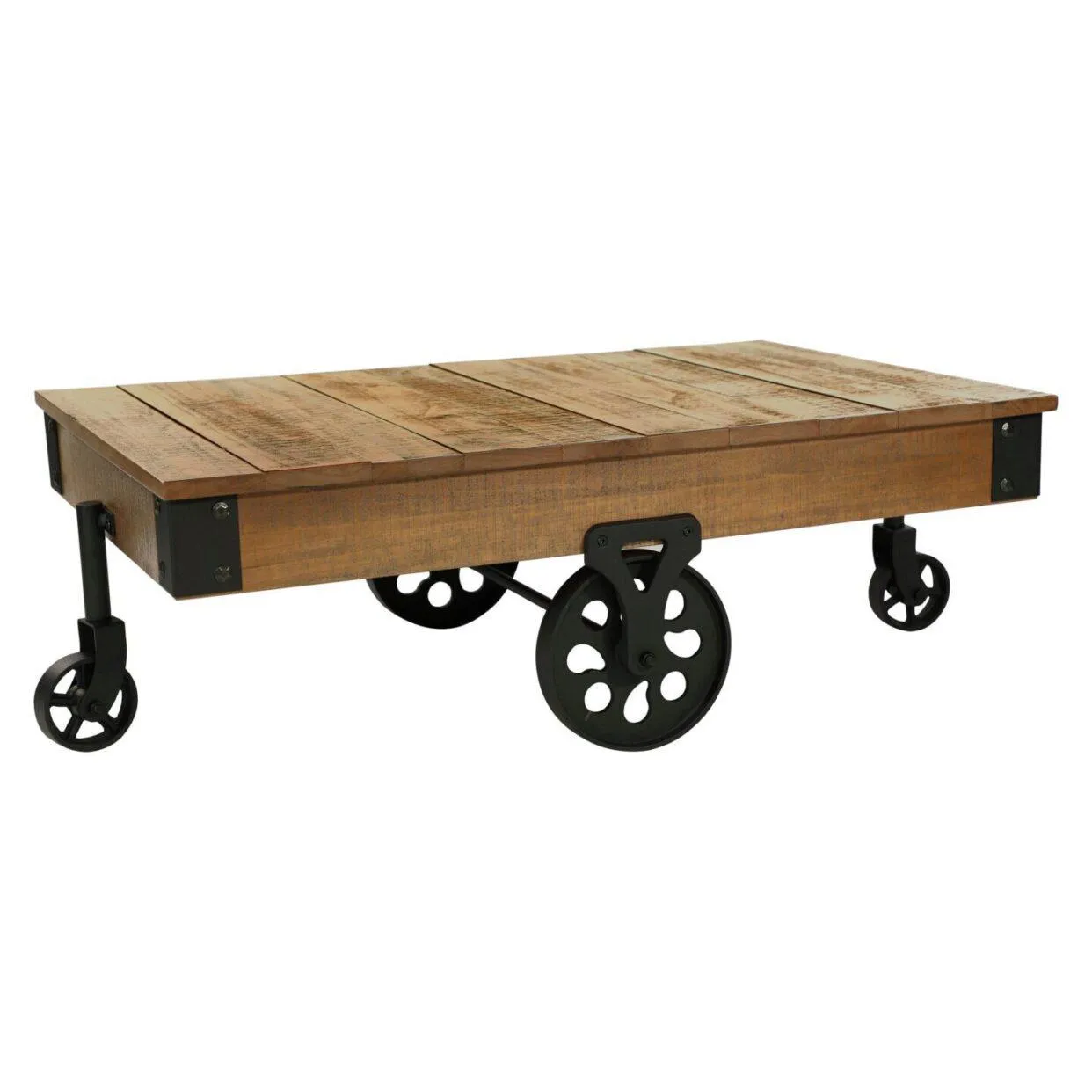 Factory Rustic Brown Cocktail Table - Image 6