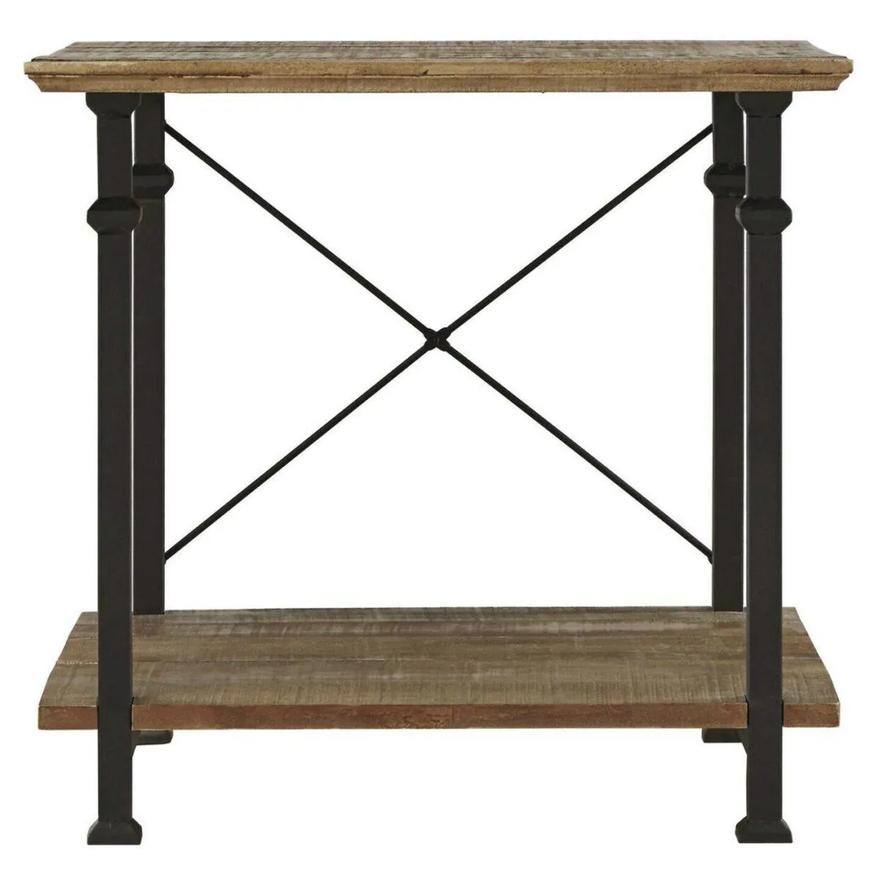 Factory Rustic Poplar End Table - Image 2