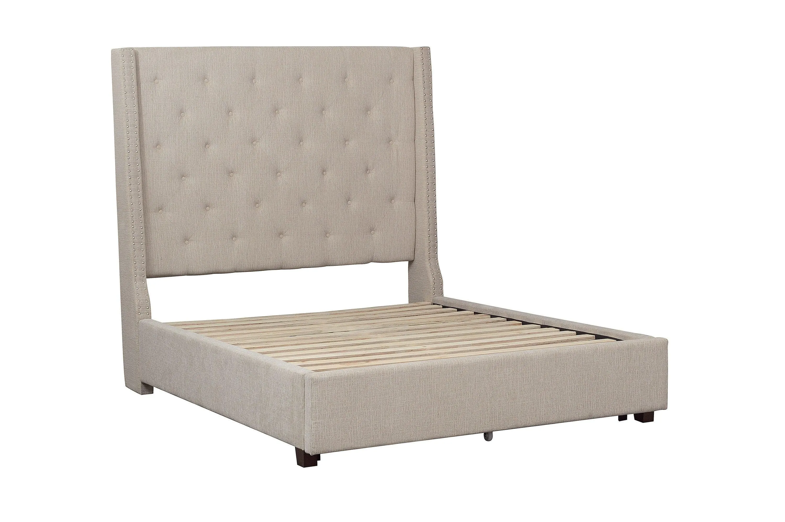Fairborn Beige King Upholstered Platform Bed - Image 2