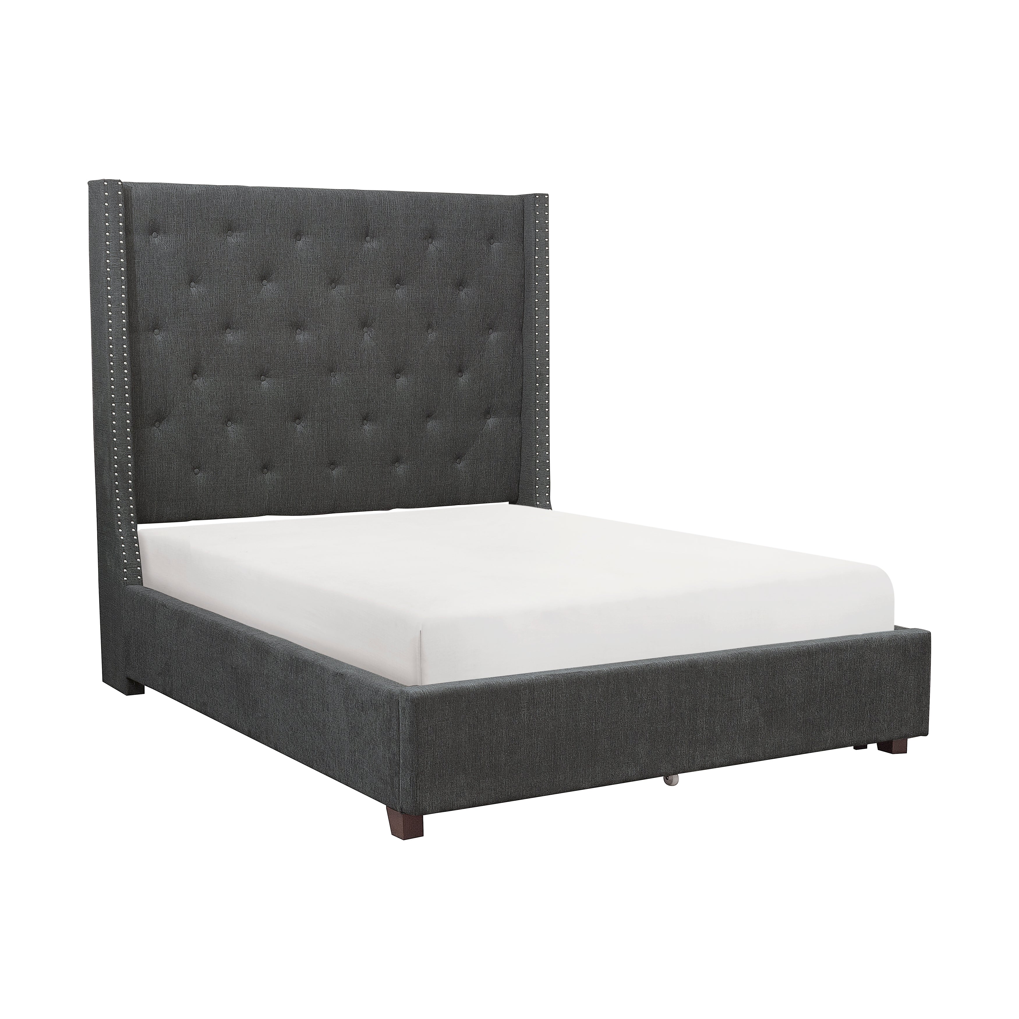 Fairborn Gray California King Upholstered Platform Bed - Image 2