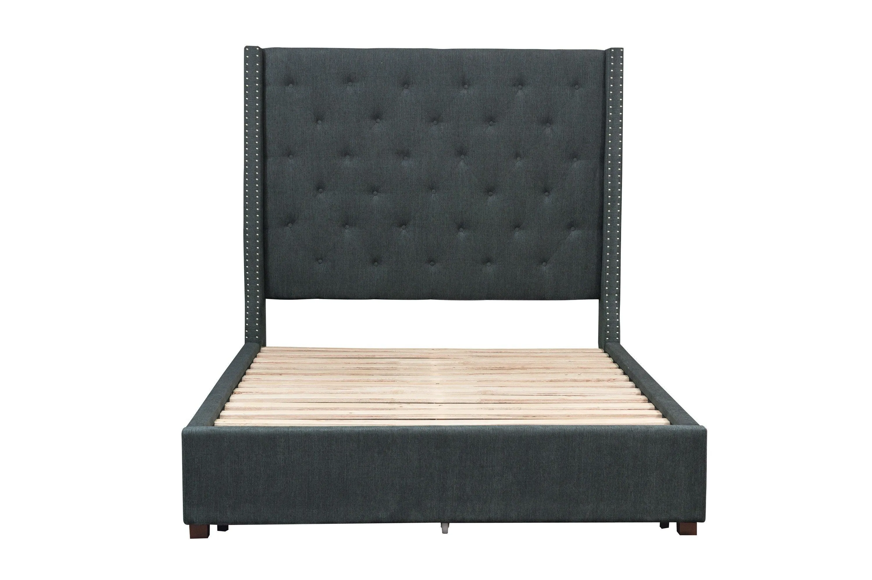 Fairborn Gray Full Upholstered Storage Platform Bed - Image 5