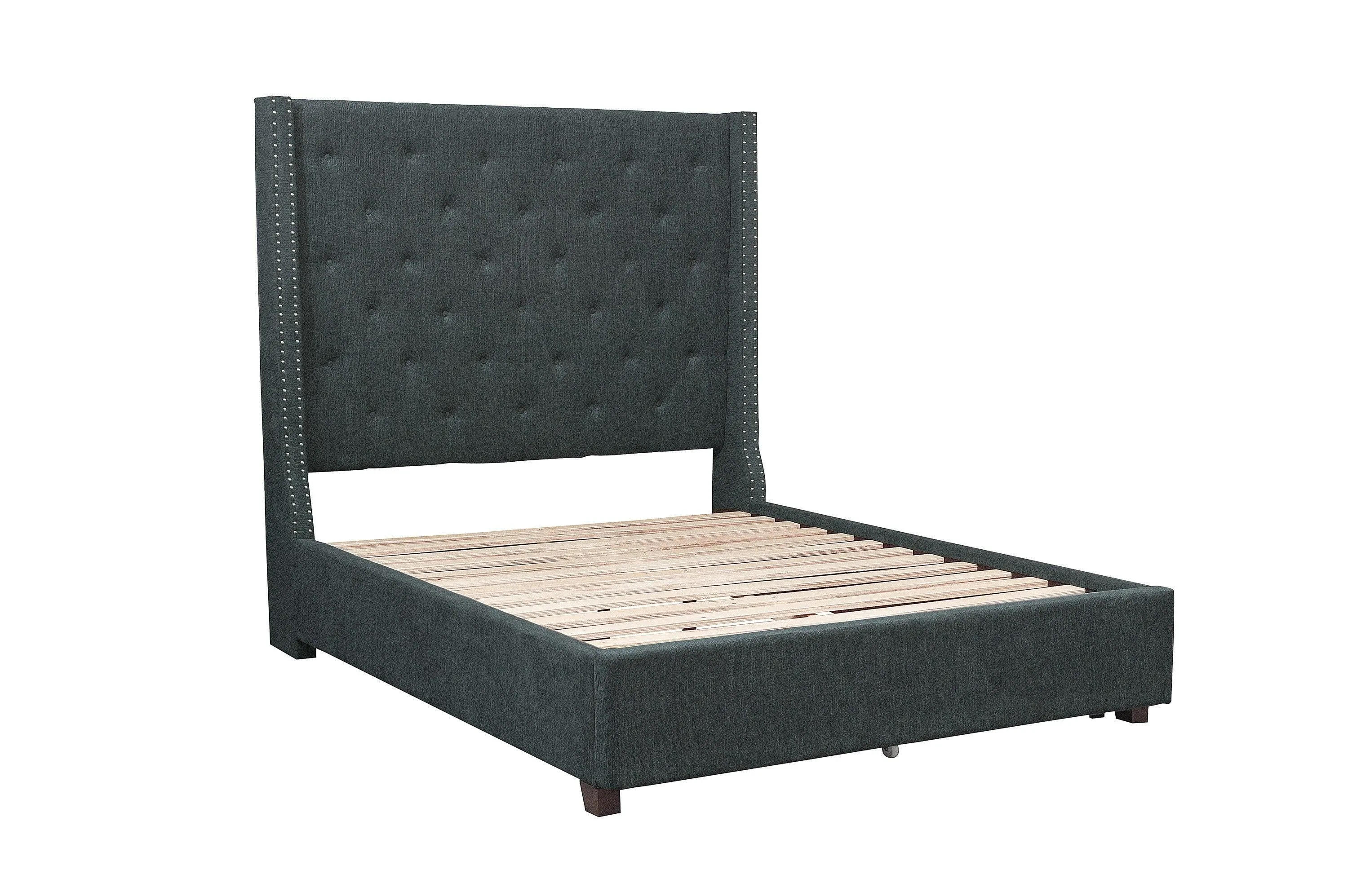 Fairborn Gray Full Upholstered Storage Platform Bed - Image 6