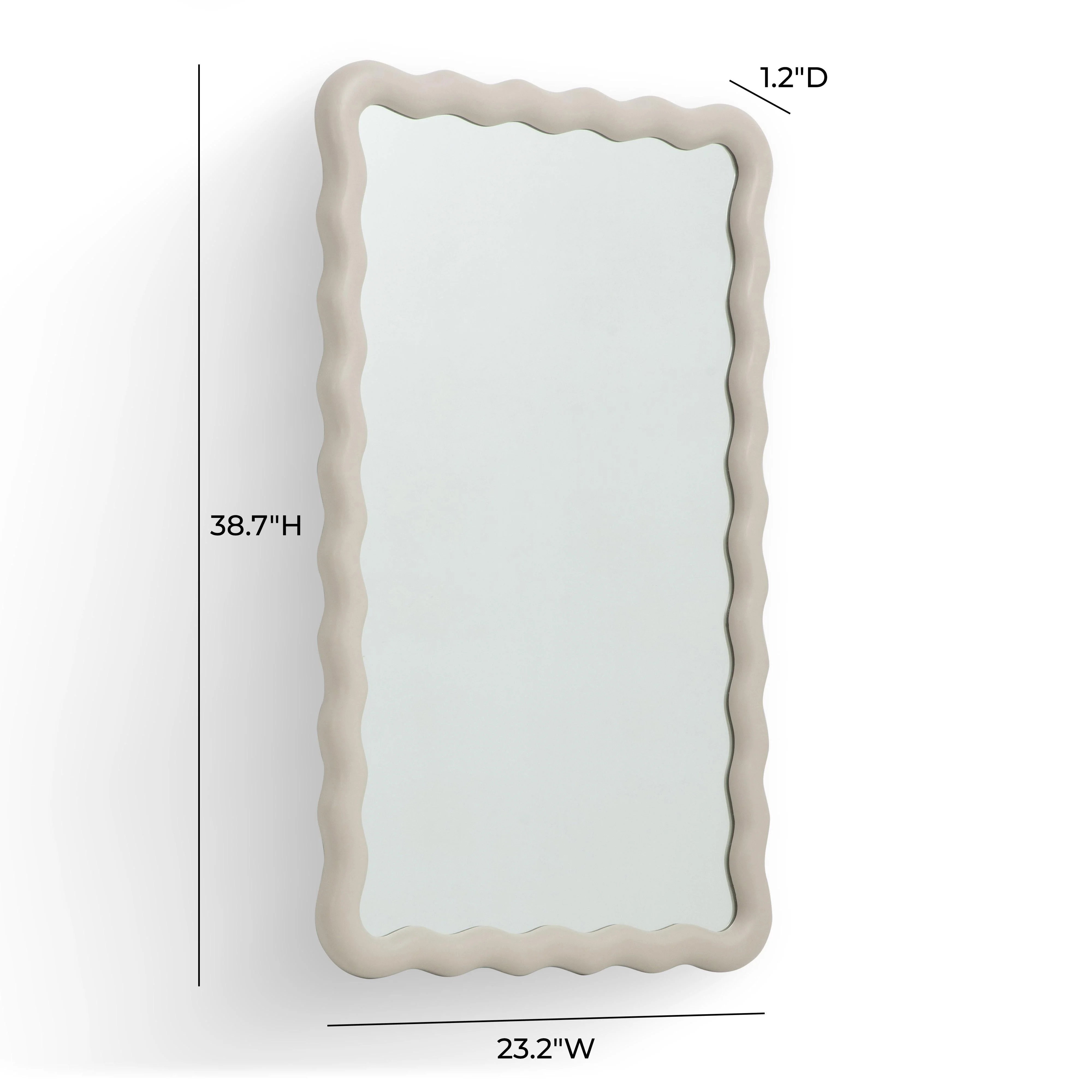 Faire Cream Squiggle Wall Mirror - Image 7