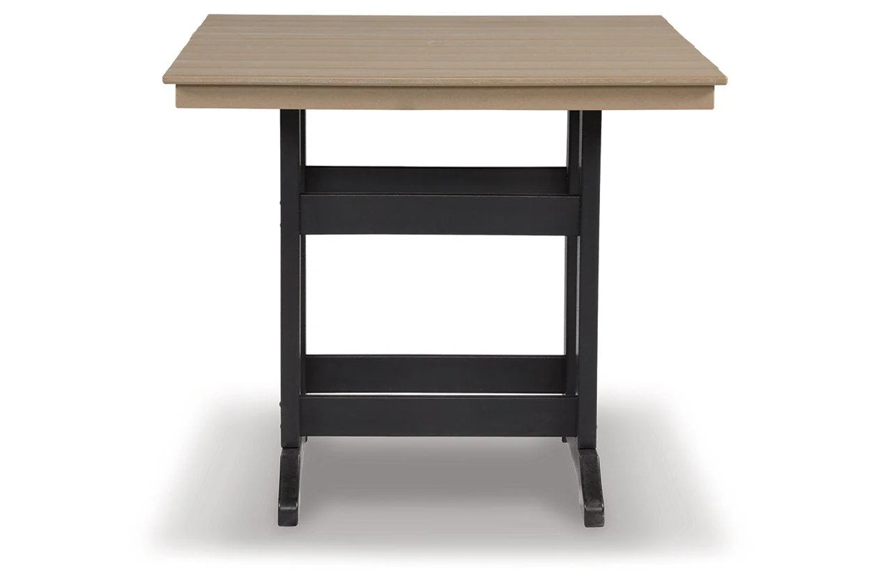 Fairen Trail Black/Driftwood Outdoor Counter Height Dining Table - Image 3
