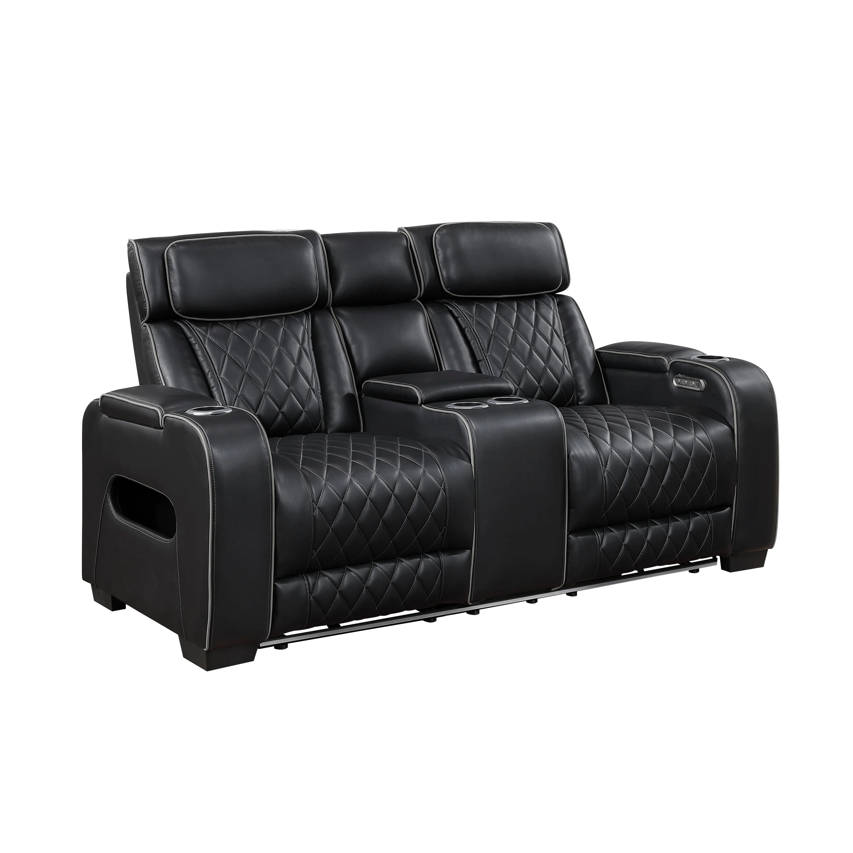 Fairway Black Power Double Reclining Living Room Set - Image 14