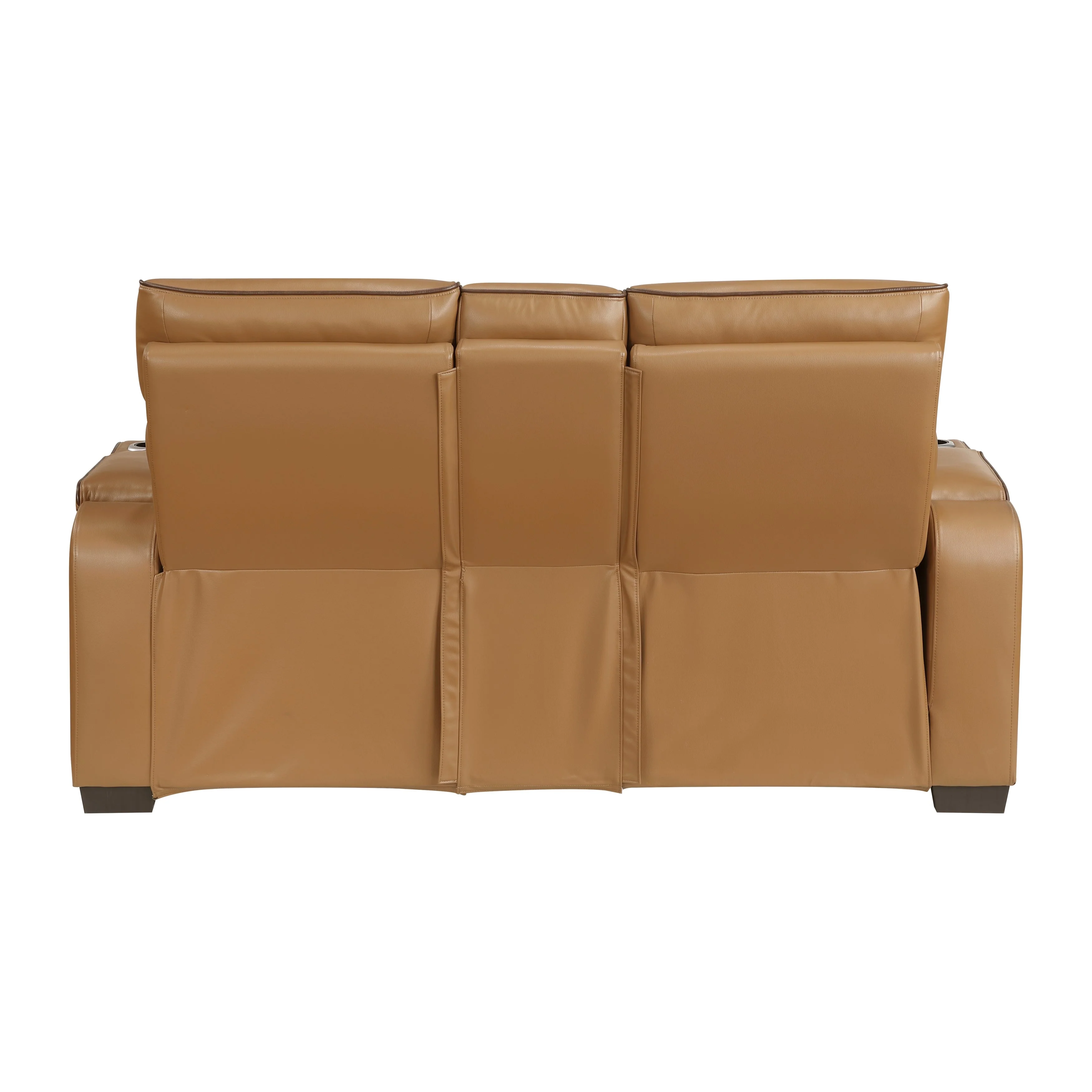 Fairway Brown Power Double Reclining Loveseat with Center Console - Image 4