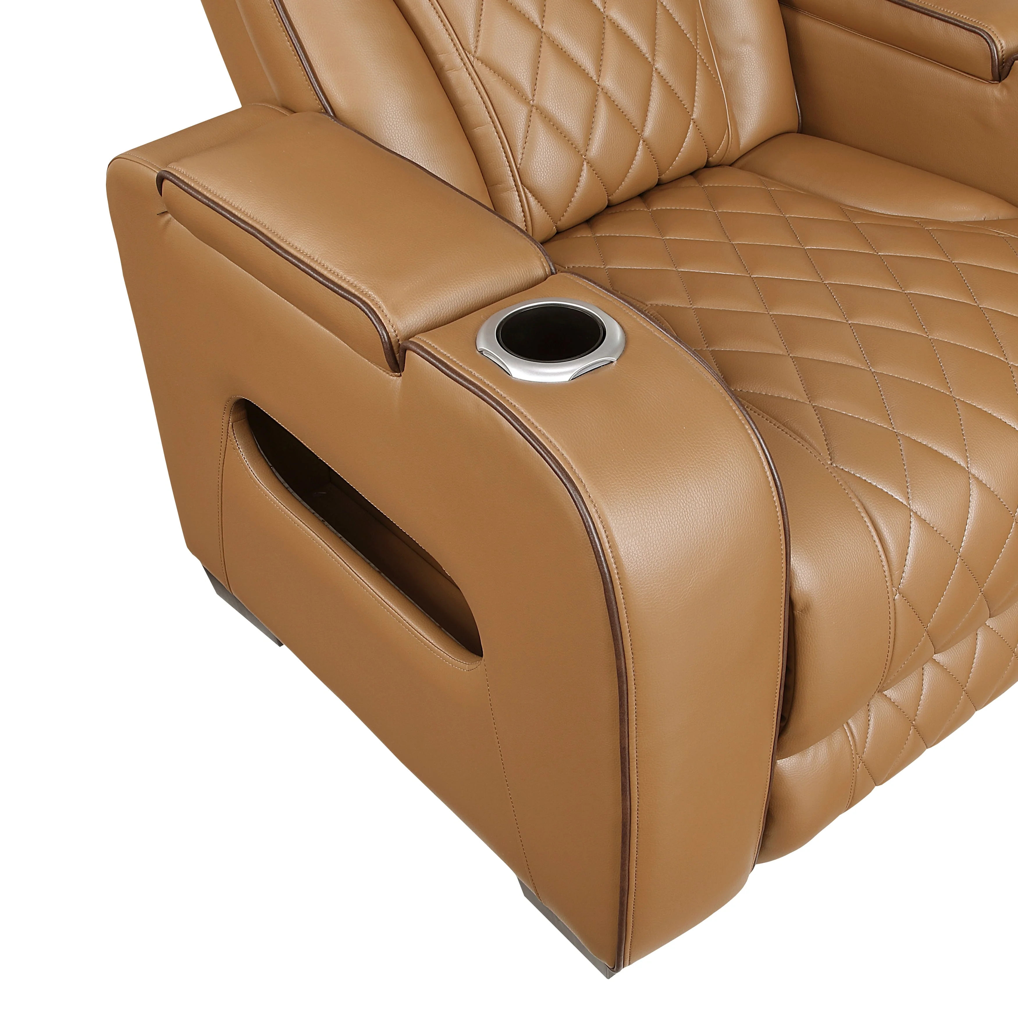 Fairway Brown Power Double Reclining Sofa - Image 11