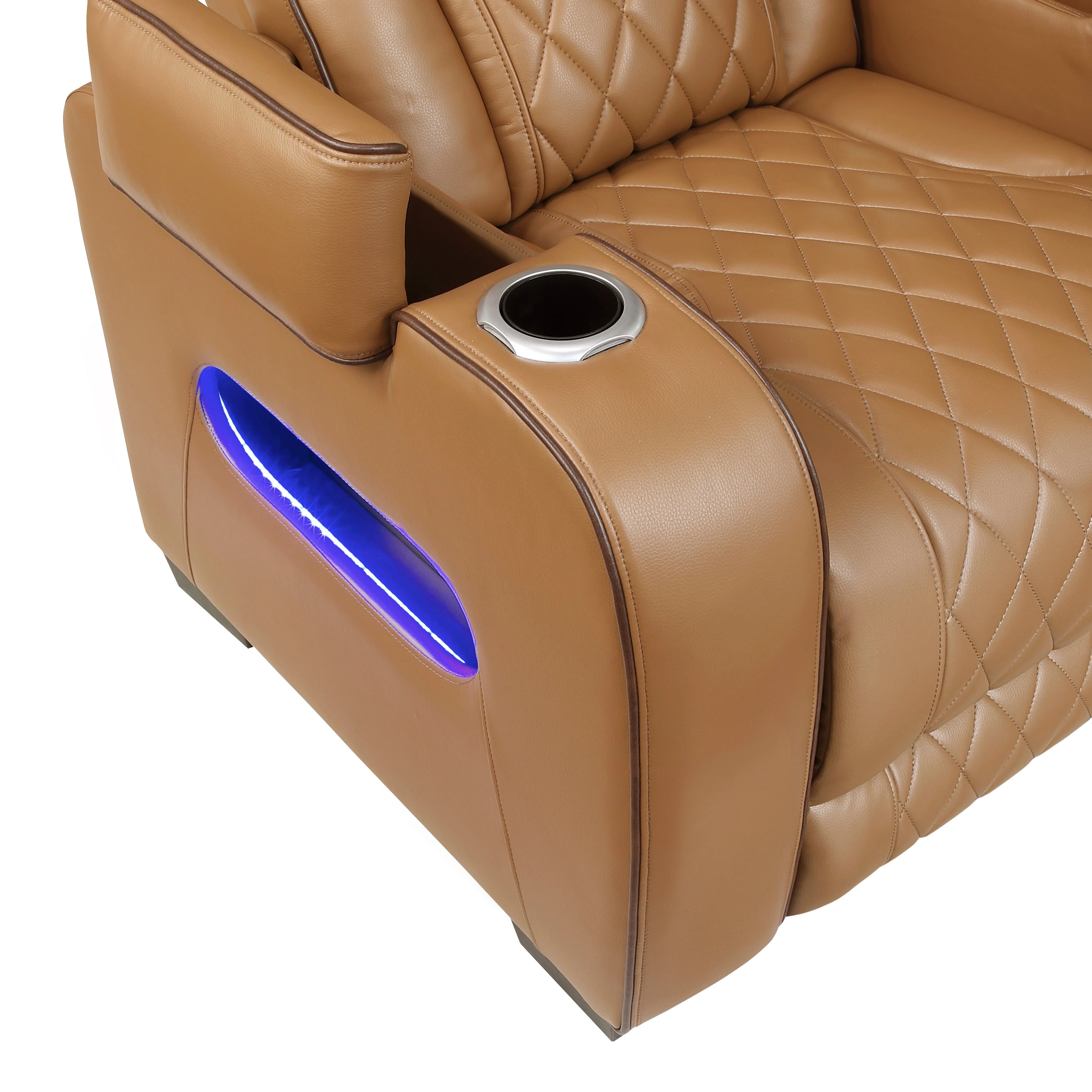 Fairway Brown Power Double Reclining Sofa - Image 12
