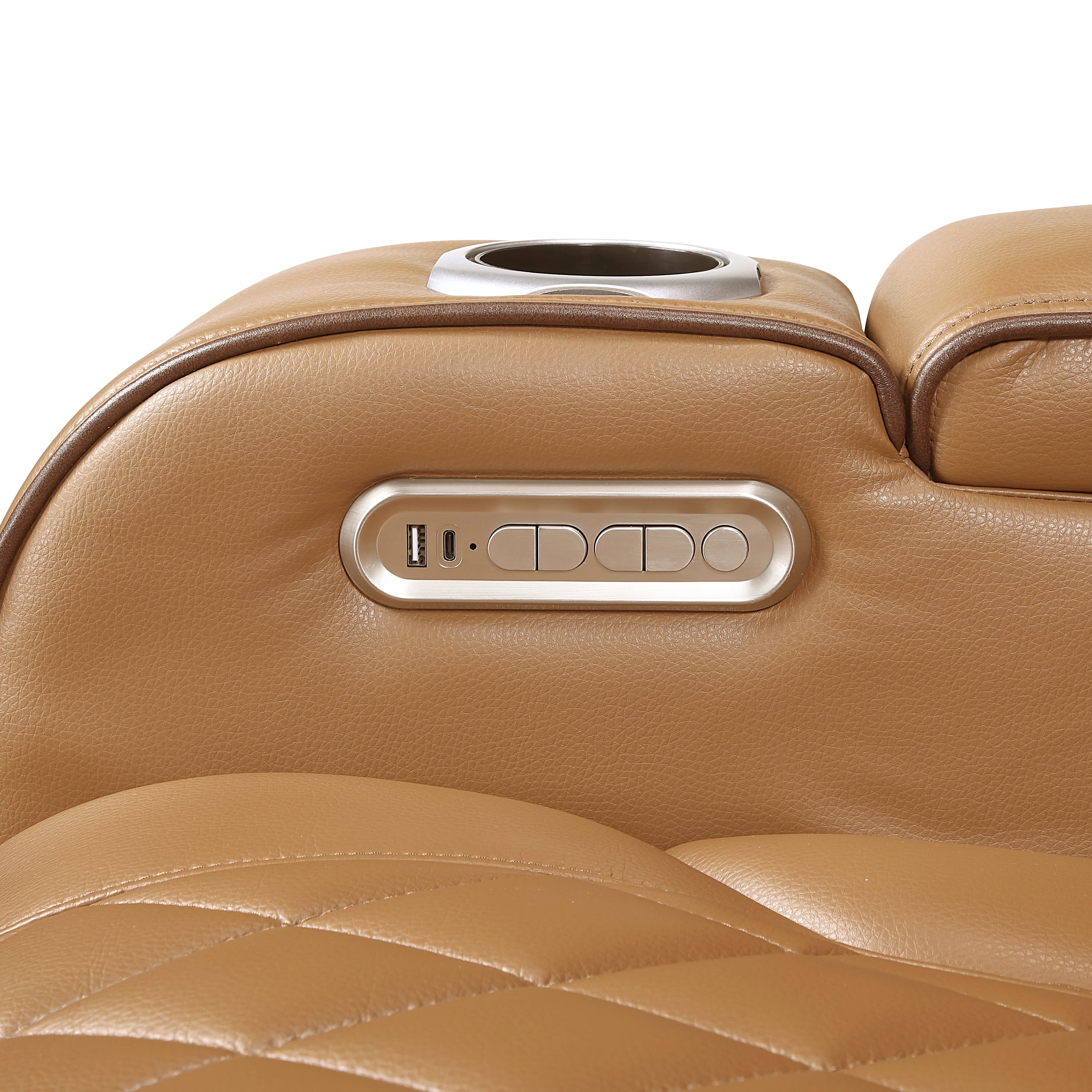 Fairway Brown Power Double Reclining Sofa - Image 13