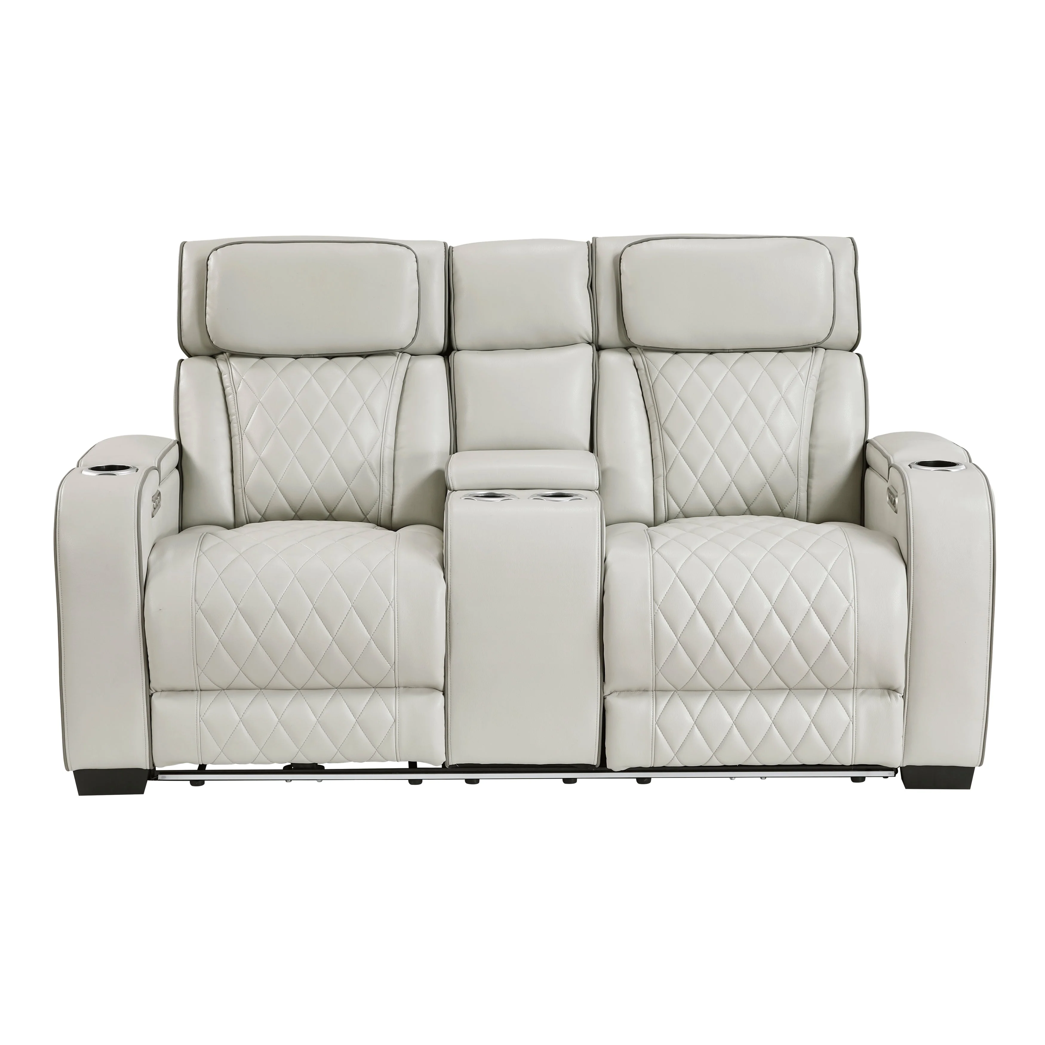Fairway Taupe Power Double Reclining Living Room Set - Image 13